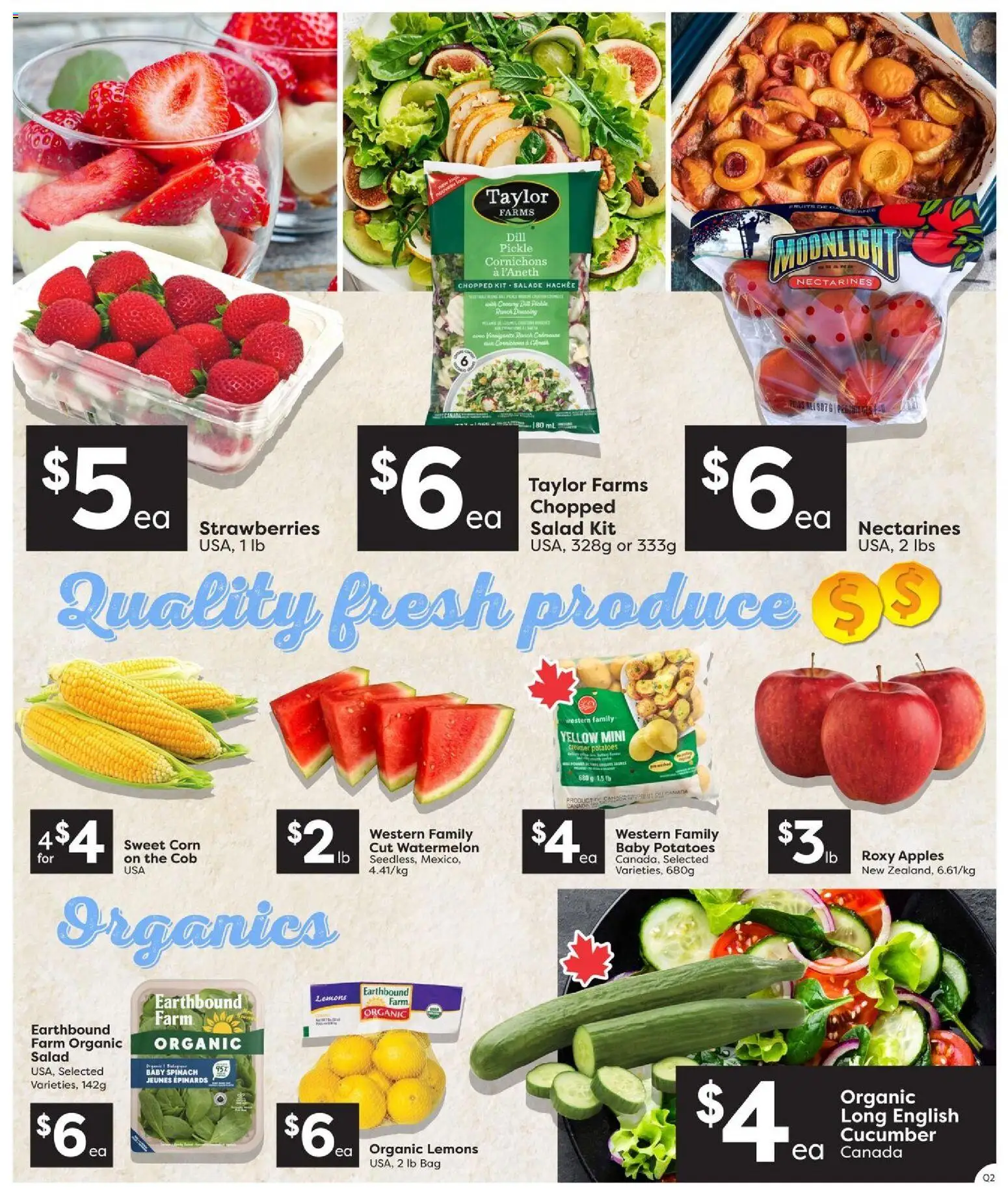 Quality Foods flyer valid from 11.06.2026 | Page: 2 | Products: Strawberries, Potatoes, Bag, Apples