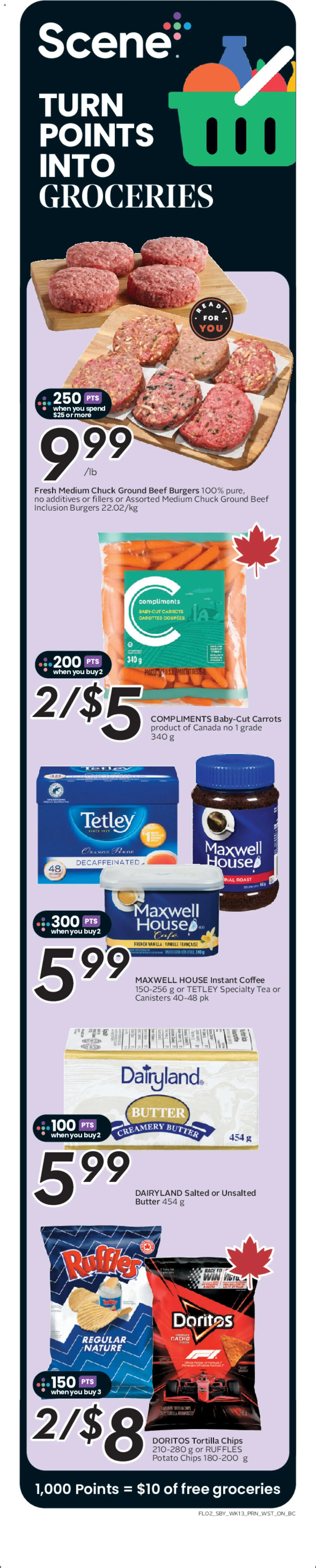Safeway flyer valid from Jul 23, 2026 | Page: 3 | Products: Tea, Beef, Chips, Coffee