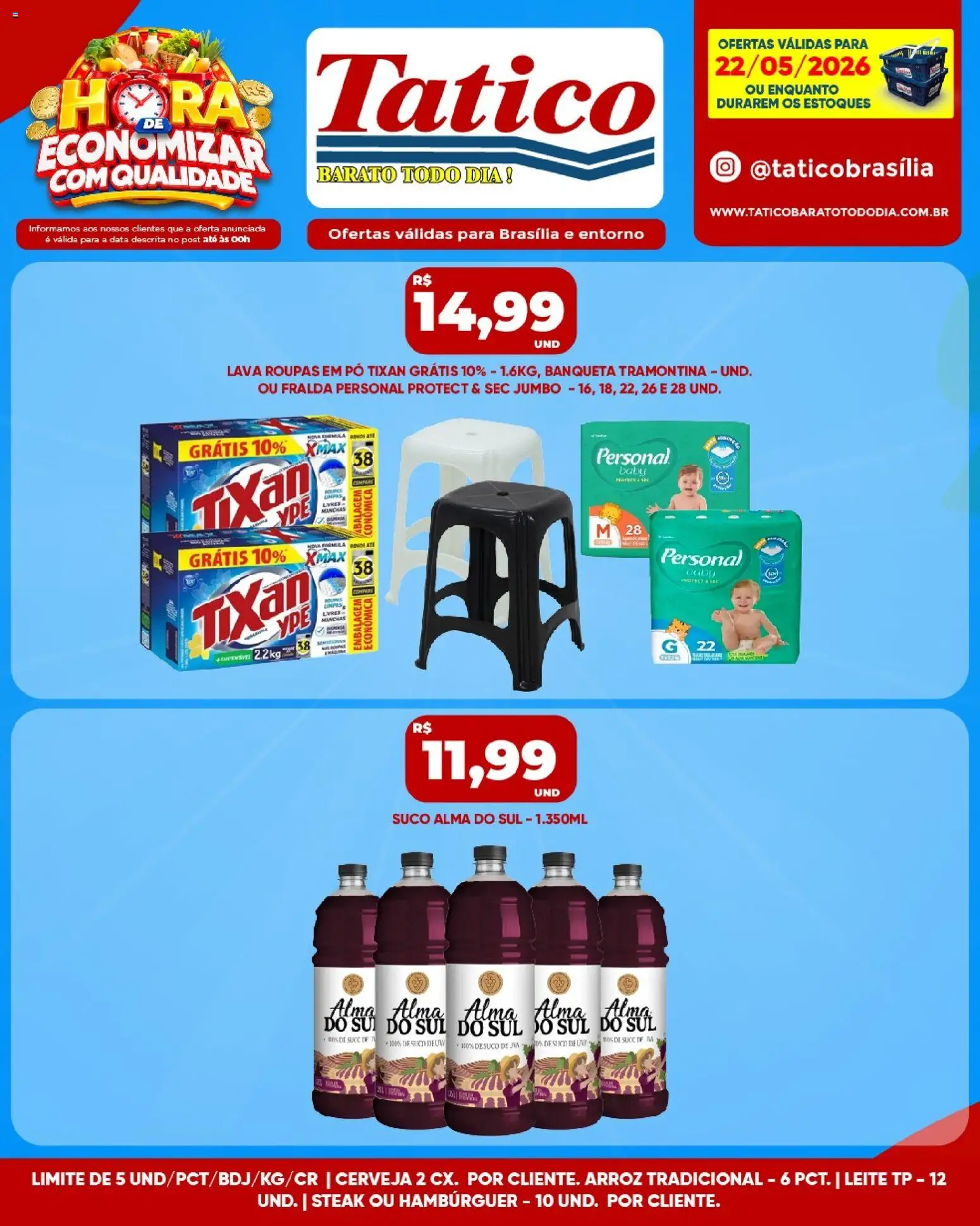 Tatico Folheto - válido de 22.05.2026 | Página: 10 | Produtos: Pó, Suco, Cerveja, Roupas