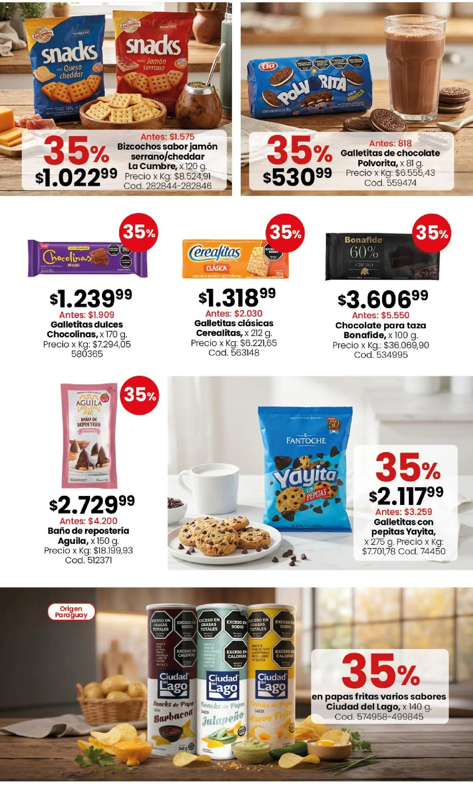 Coto - Almacén y bebidas │ válido desde el 24/08/2026 | Página: 5 | Productos: Vainilla, Galletitas, Jamón, Cacao