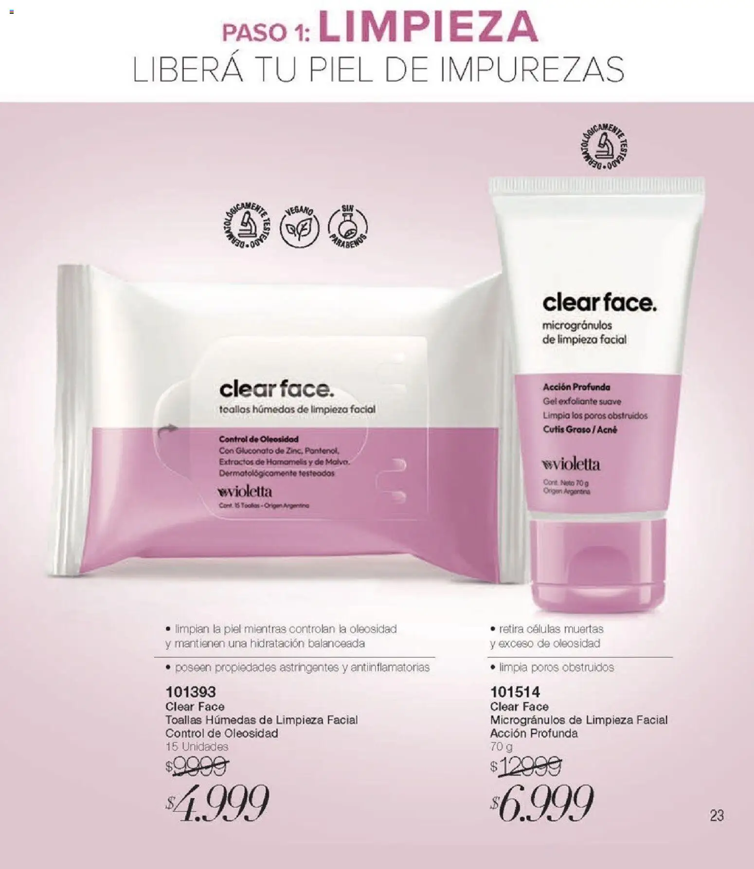 Violetta - Violetta Cosméticos │ válido desde el 30/03/2026 | Página: 23 | Productos: Toallas, Exfoliante, Té