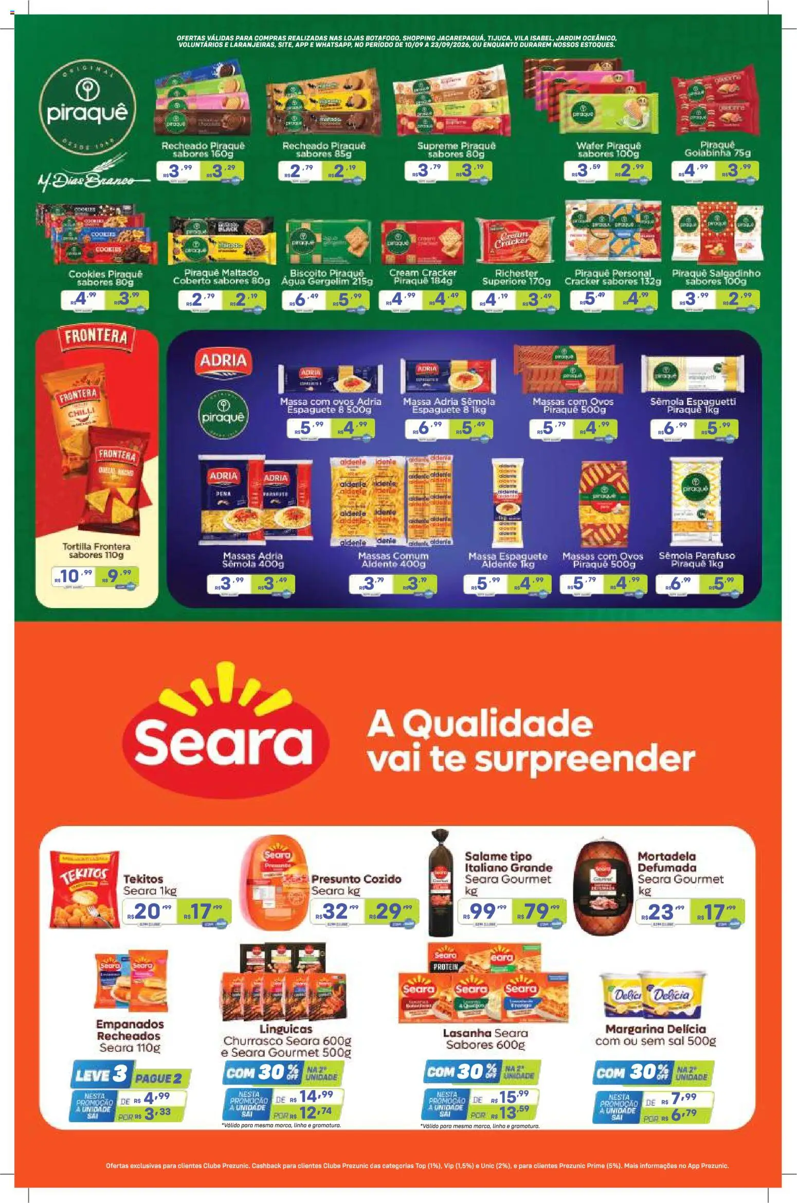 Prezunic Folheto - válido de 10/09/2026 | Página: 2 | Produtos: Ovos, Presunto, Mortadela, Cookies