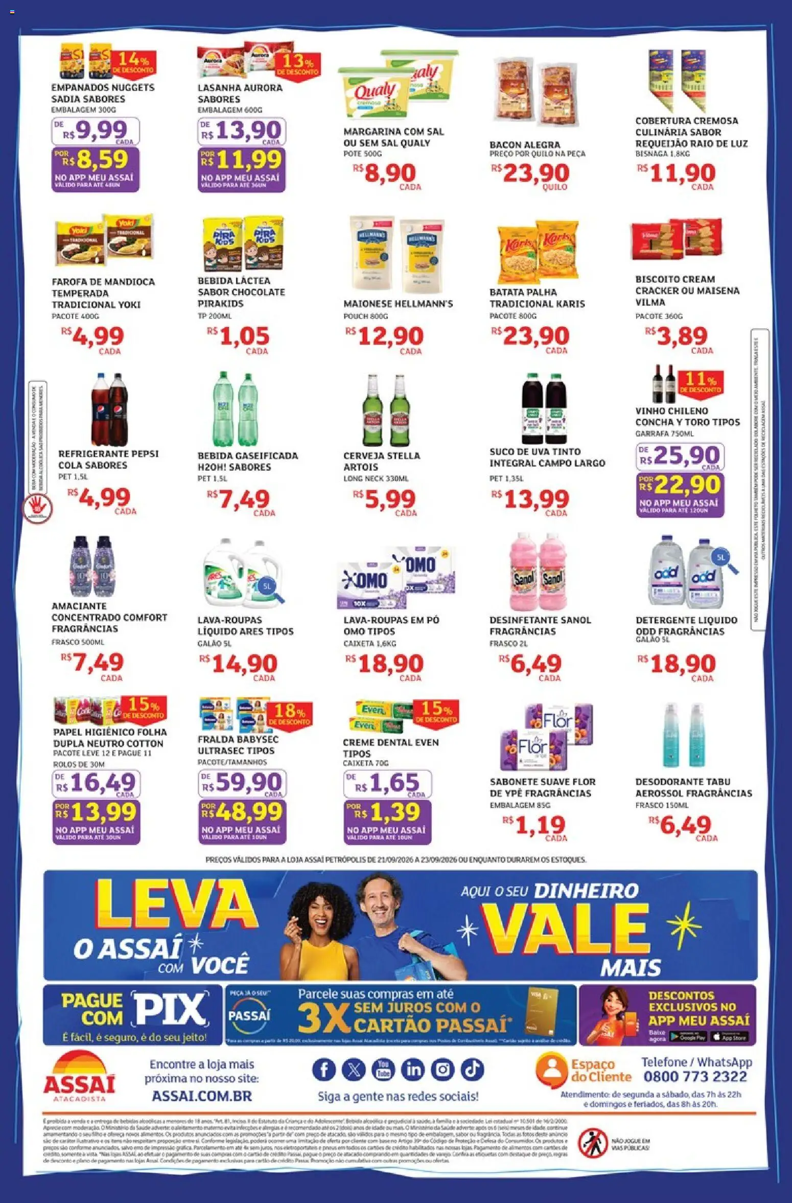 Assaí Atacadista Folheto - válido de 21/09/2026 | Página: 2 | Produtos: Pepsi, Creme, Farofa, Amaciante