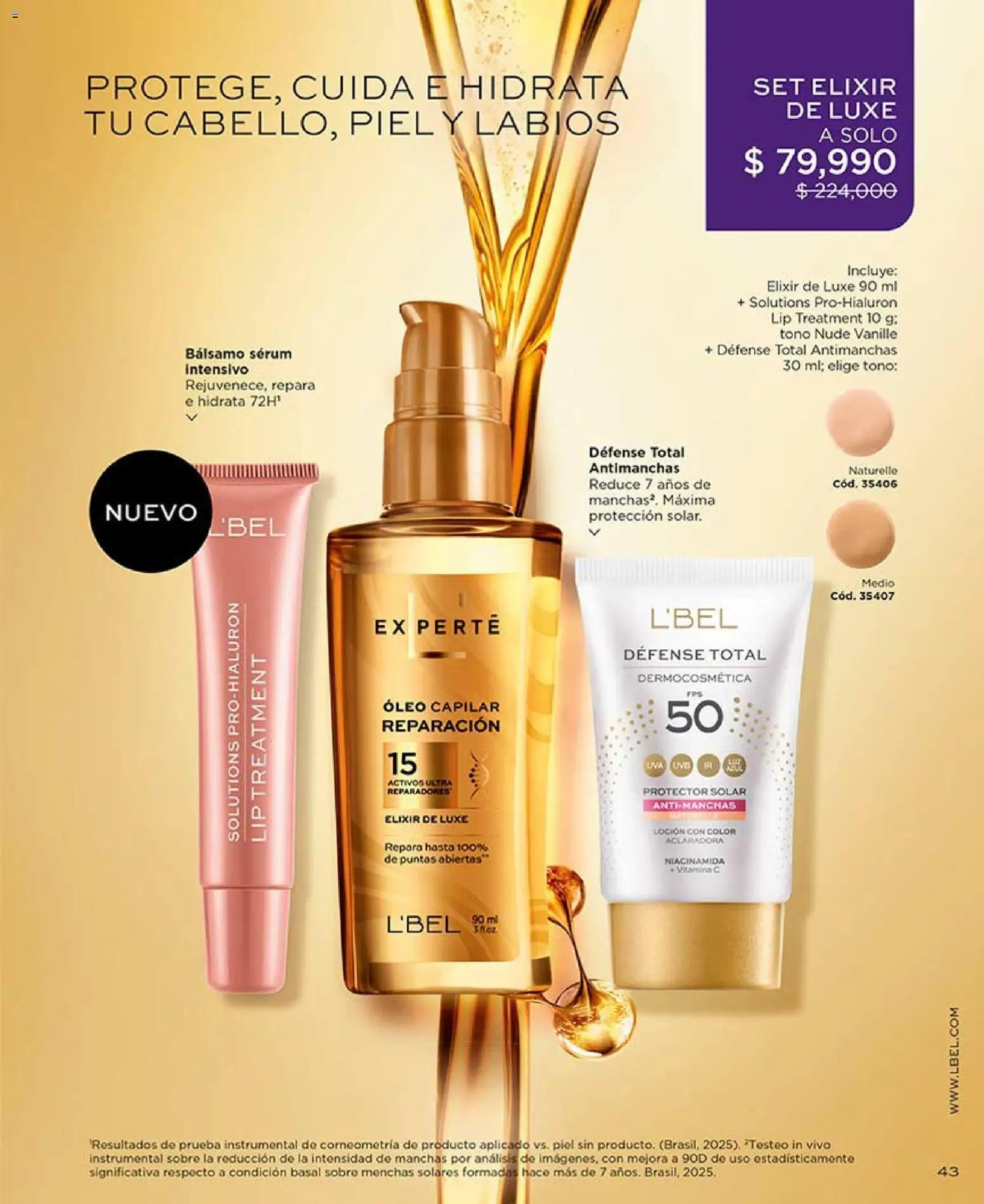 L'Bel revista - valida desde el 13.04.2026 | Página: 45 | Productos: Bálsamo, Sobre, Loción, Protector solar