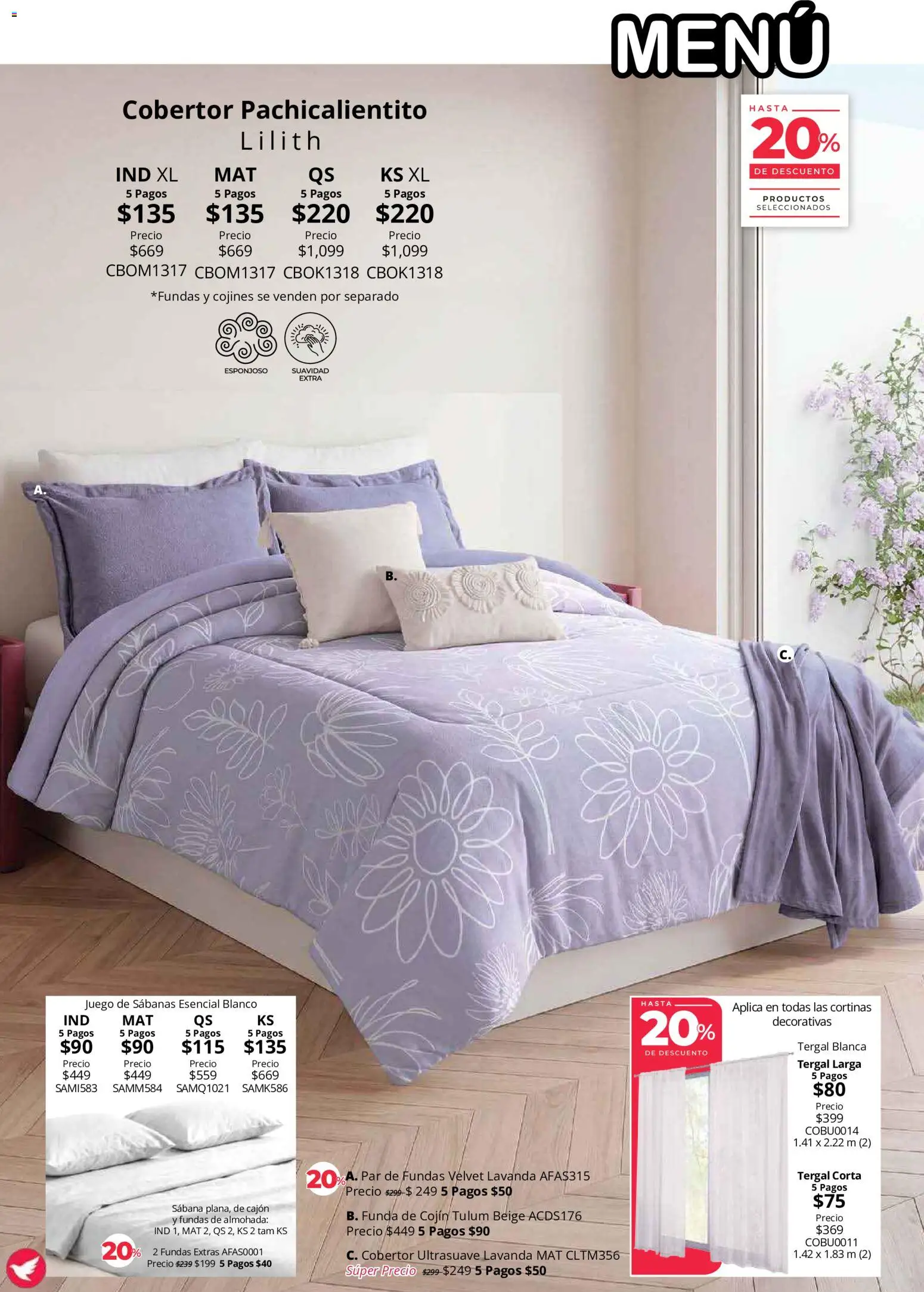 Nuevas ofertas de Colchas Concord válidas en toda la República Mexicana desde el 01/08/2026. ¡Encuentra las mejores ofertas en Colchas Concord catálogo Colección Cobertor! | Página: 6 | Productos: Juego, Almohada, Sabanas, Cortinas