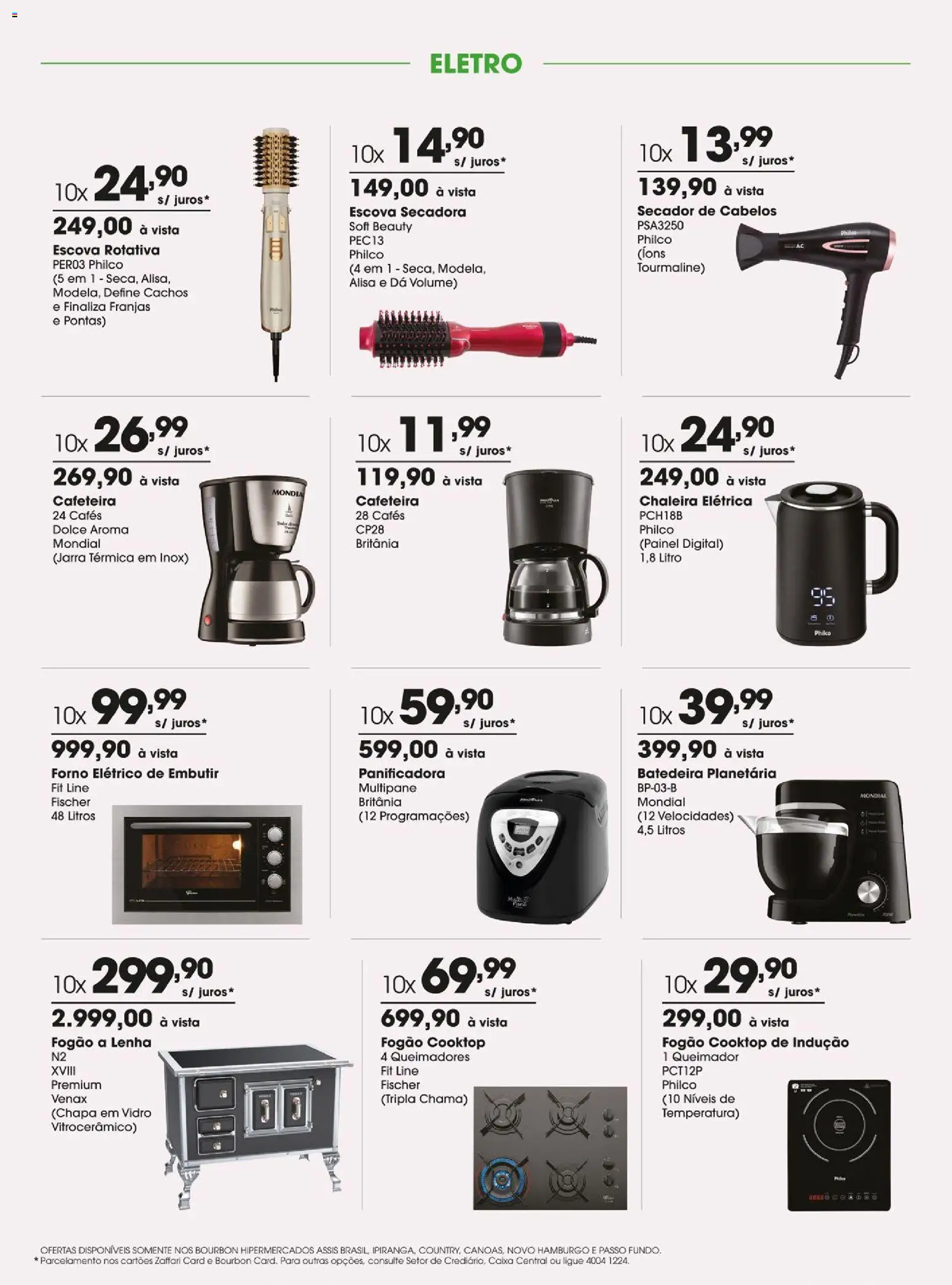 Zaffari Folheto - válido de 02/07/2026 | Página: 9 | Produtos: Forno elétrico, Cafeteira, Jarra, Escova rotativa