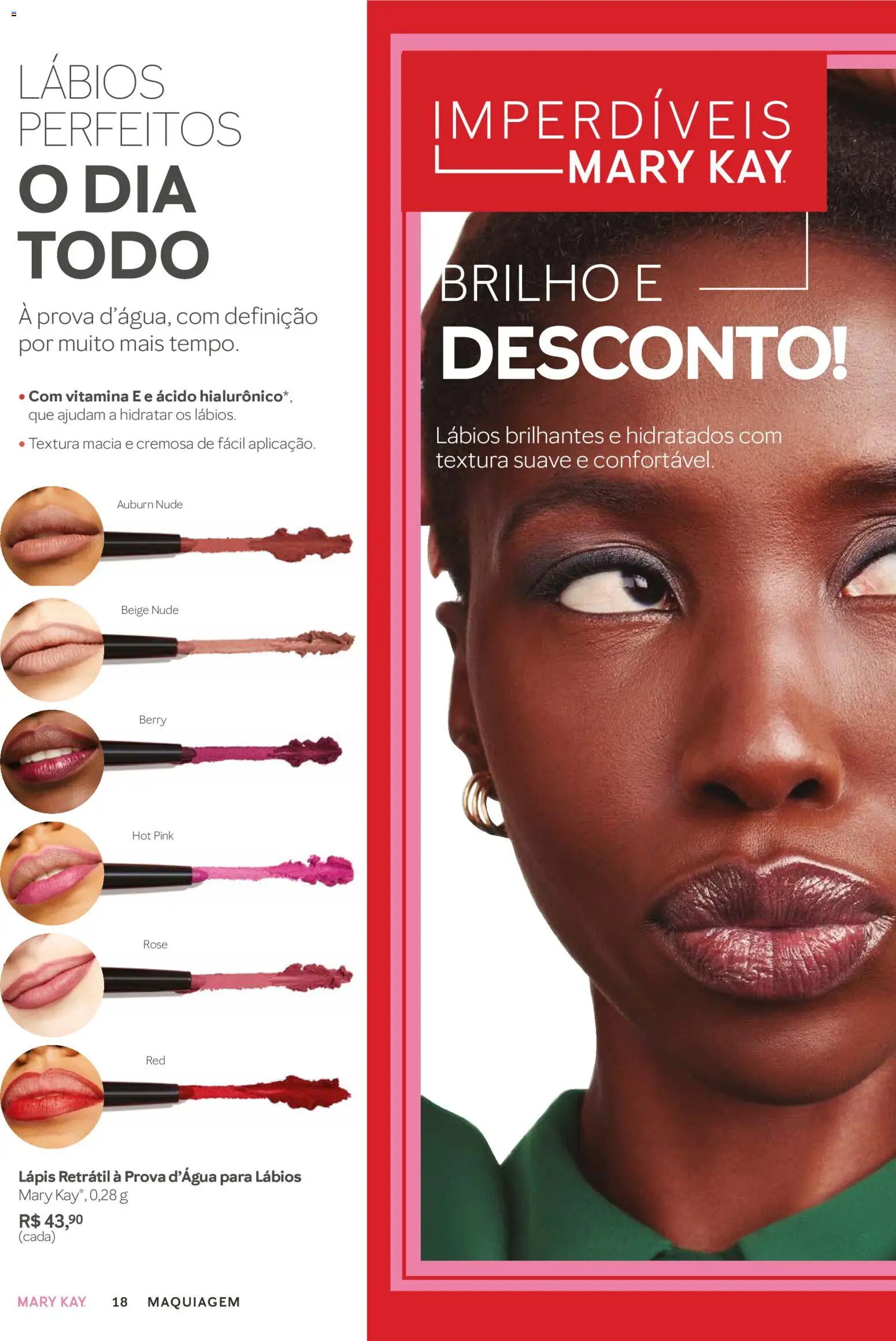 Mary Kay Folheto - válido de 01/03/2026 | Página: 18 | Produtos: Maquiagem, Lápis