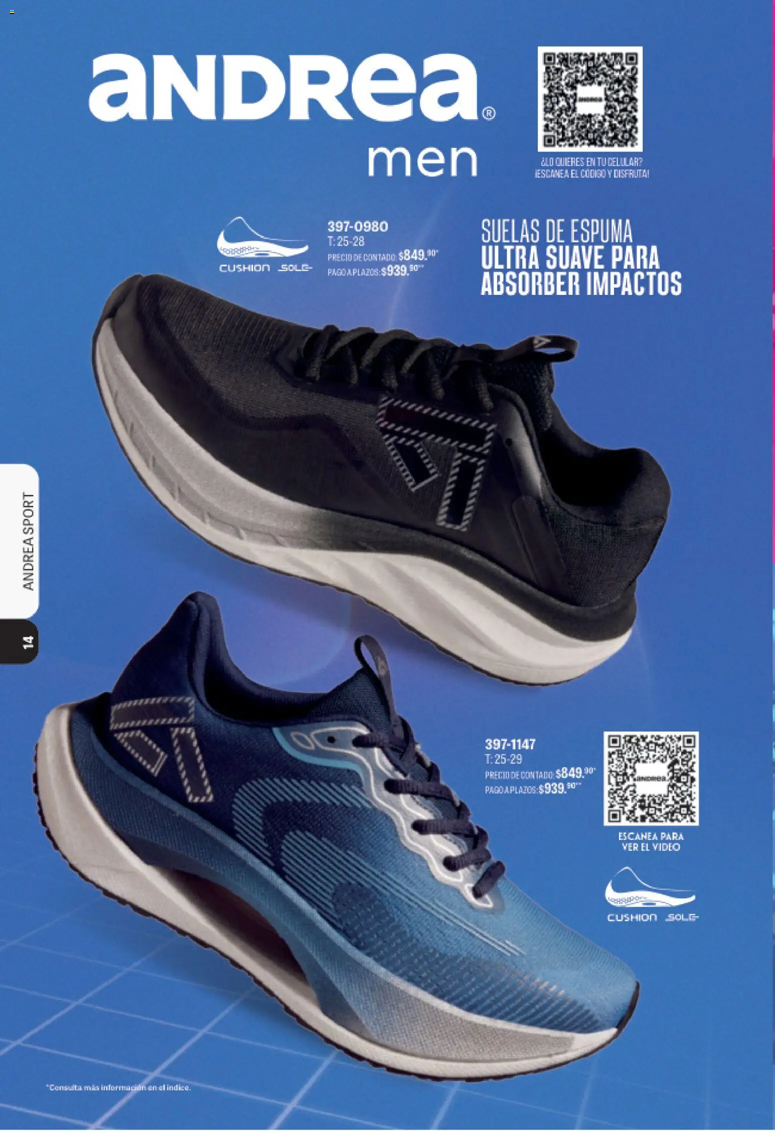 Nuevas ofertas de Andrea válidas en toda la República Mexicana desde el 09/08/2026. ¡Encuentra las mejores ofertas en Andrea catálogo Deportivo Completo! | Página: 14 | Productos: Espuma, Video