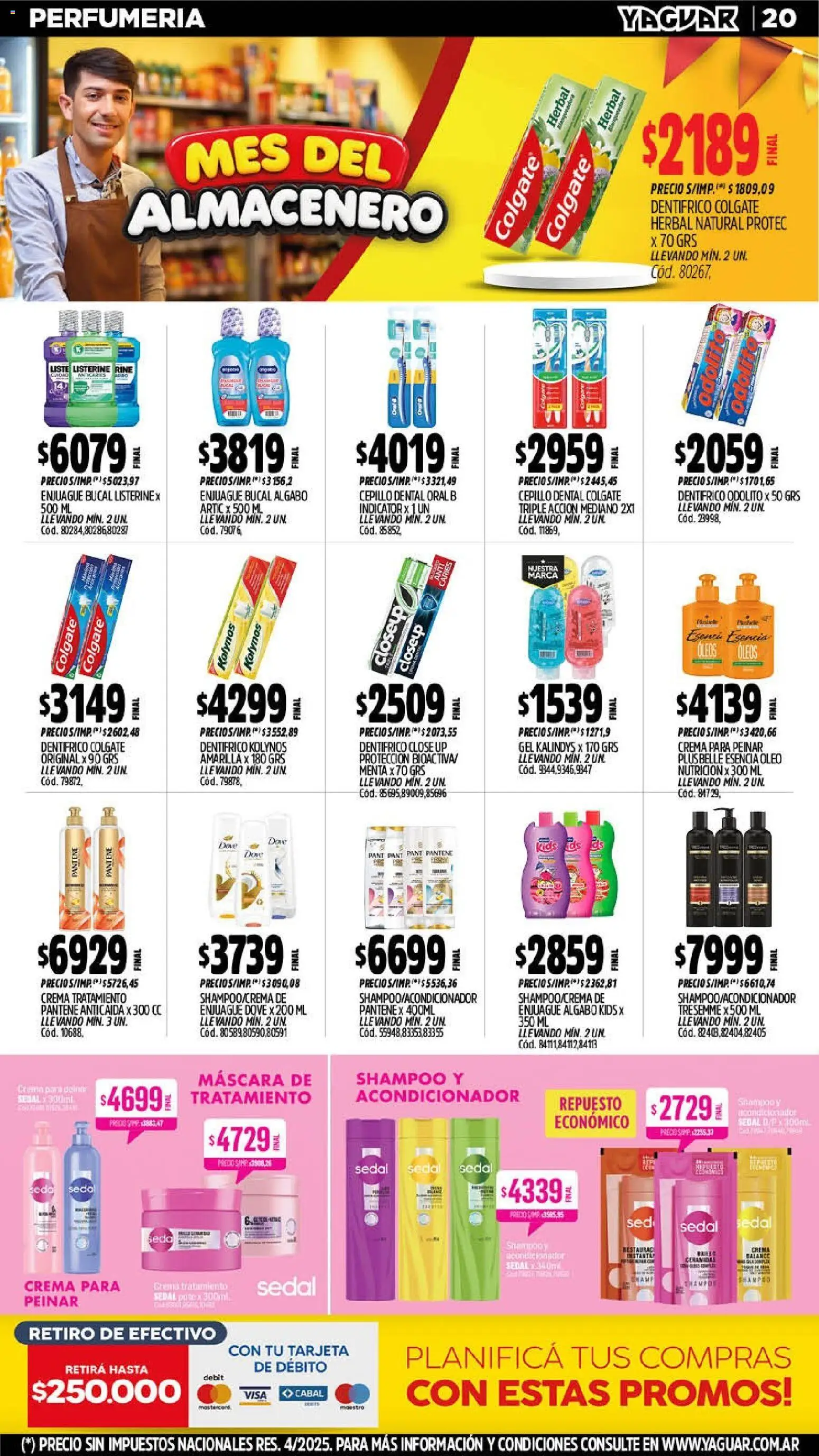 Yaguar - Oferta Semanal Misiones │ válido desde el 14/09/2026 | Página: 20 | Productos: Cepillo, Máscara, Acondicionador, Crema