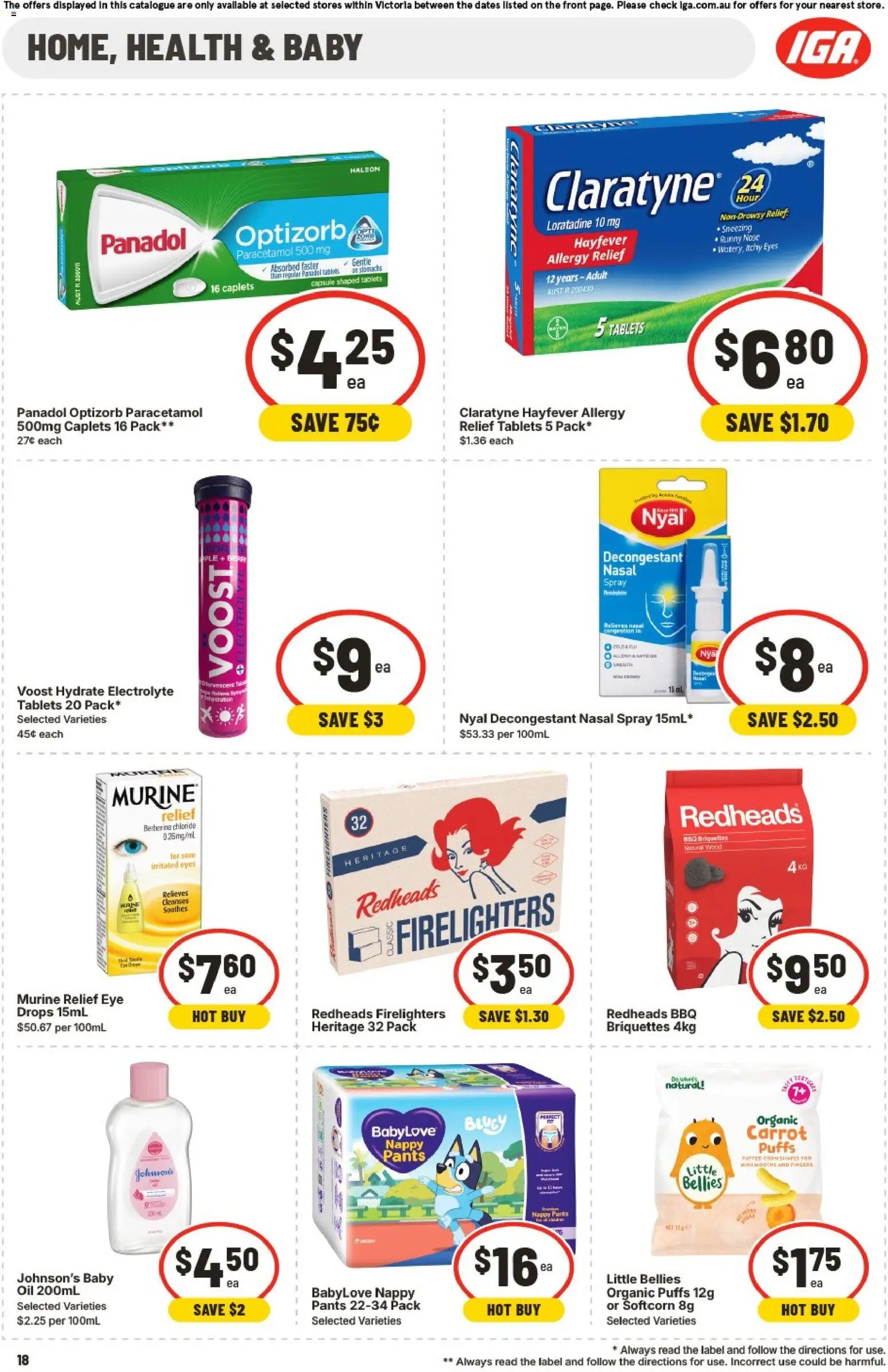 IGA catalogue - valid from 02/09/2026 | Page: 16 | Products: Oil, Pants, Runny nose, Allergy