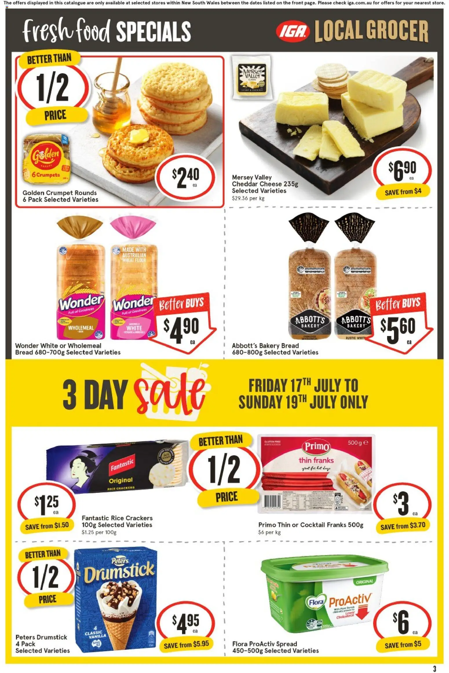 IGA catalogue - valid from 15/07/2026 | Page: 3 | Products: Beef, Turkey, Tissues, Pain relief