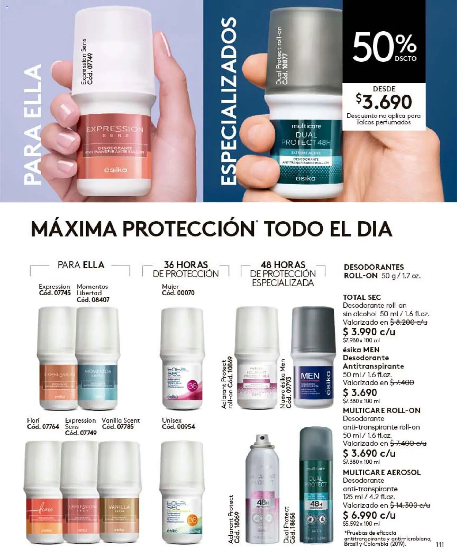Catálogo Ésika Campaña 10 │ válido desde el 01.06.2026 | Página: 111 | Productos: Desodorante, Antitranspirante