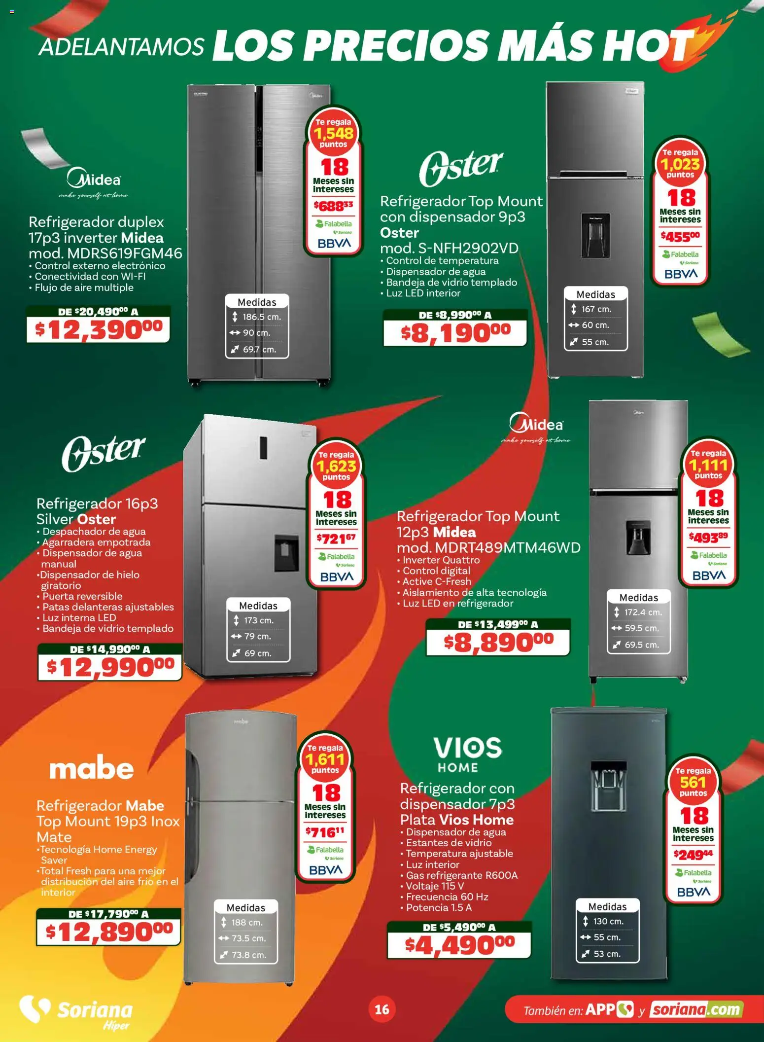 Nuevas ofertas de Soriana válidas en toda la República Mexicana desde el 14.05.2026. ¡Encuentra las mejores ofertas en Soriana Hot Sale! | Página: 16 | Productos: Bandeja, Agua, Estantes, Té