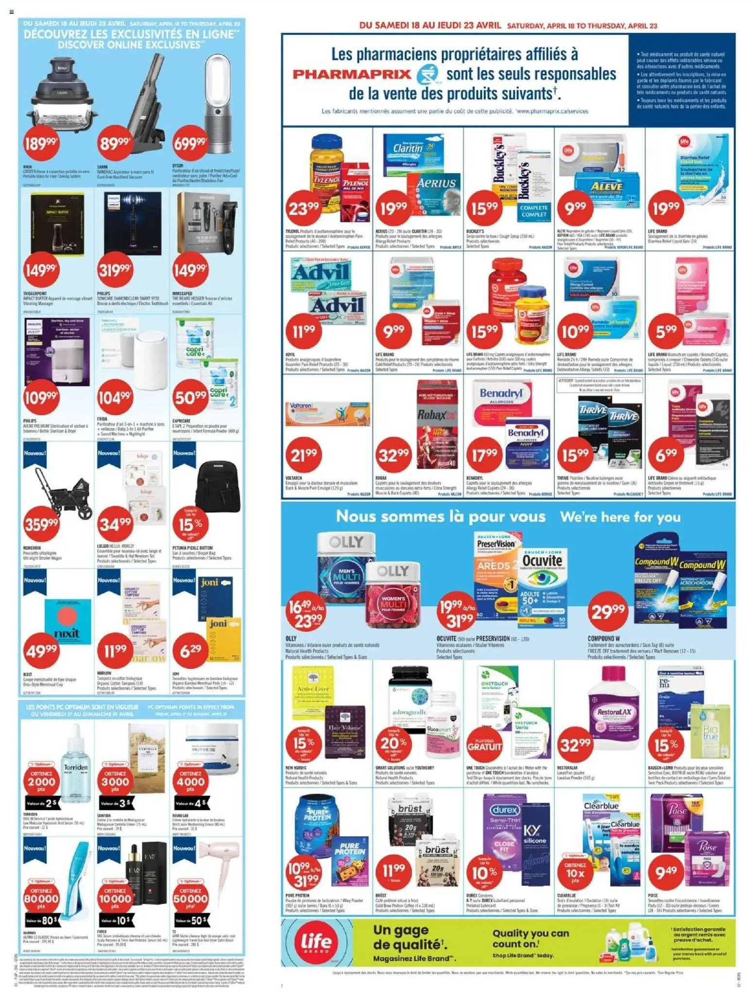 Pharmaprix flyer valid from 17.04.2026 | Page: 3 | Products: Hat, Cap, Fan, Electric toothbrush