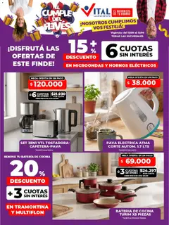 Vista previa Vital - Ofertas fin válido desde el 11/09/2026 | Página: 5 | Productos: Tostadora, Sobre, Batería, Pava eléctrica