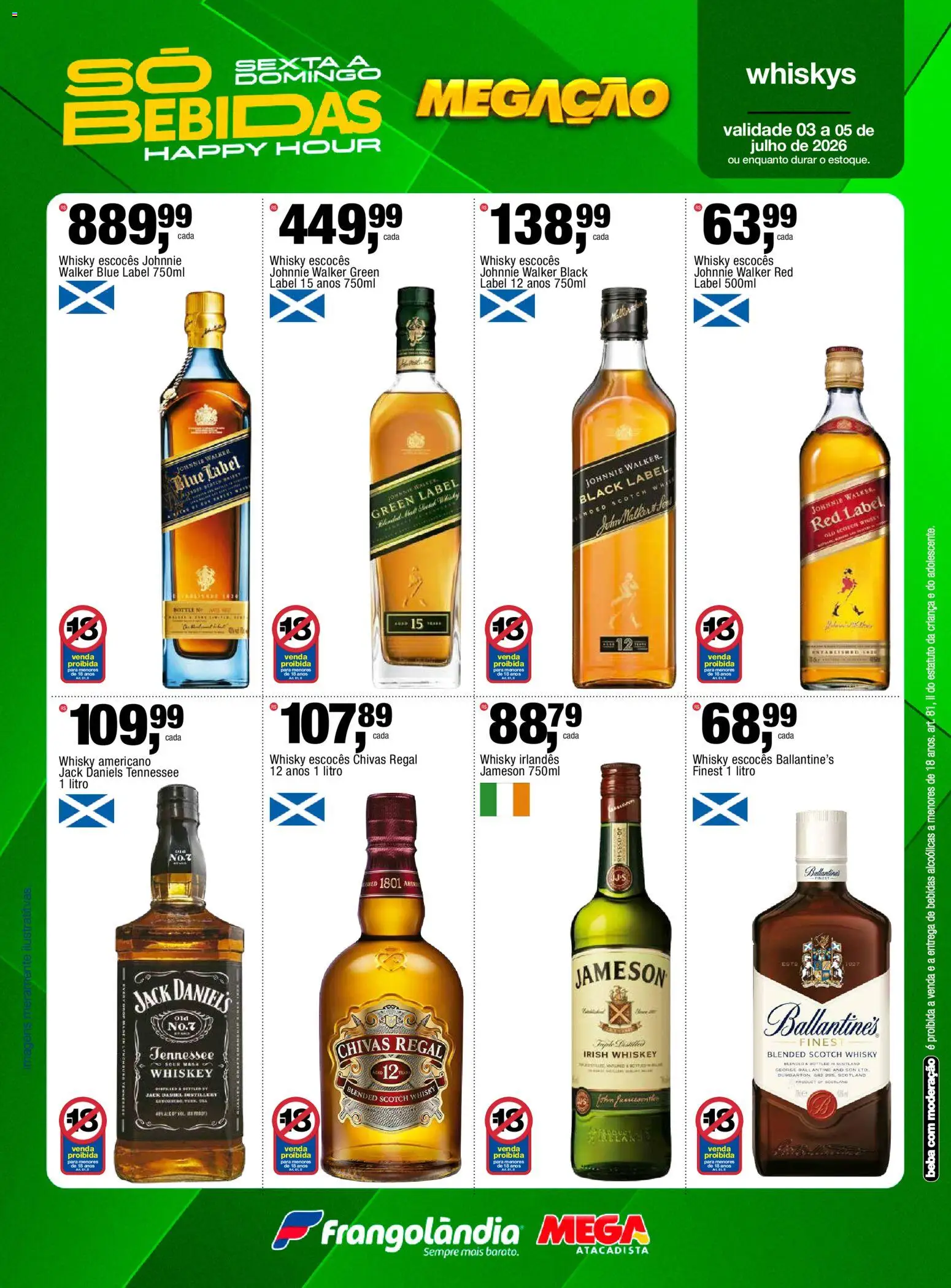 Frangolândia Folheto - válido de 03/07/2026 | Página: 8 | Produtos: Whisky