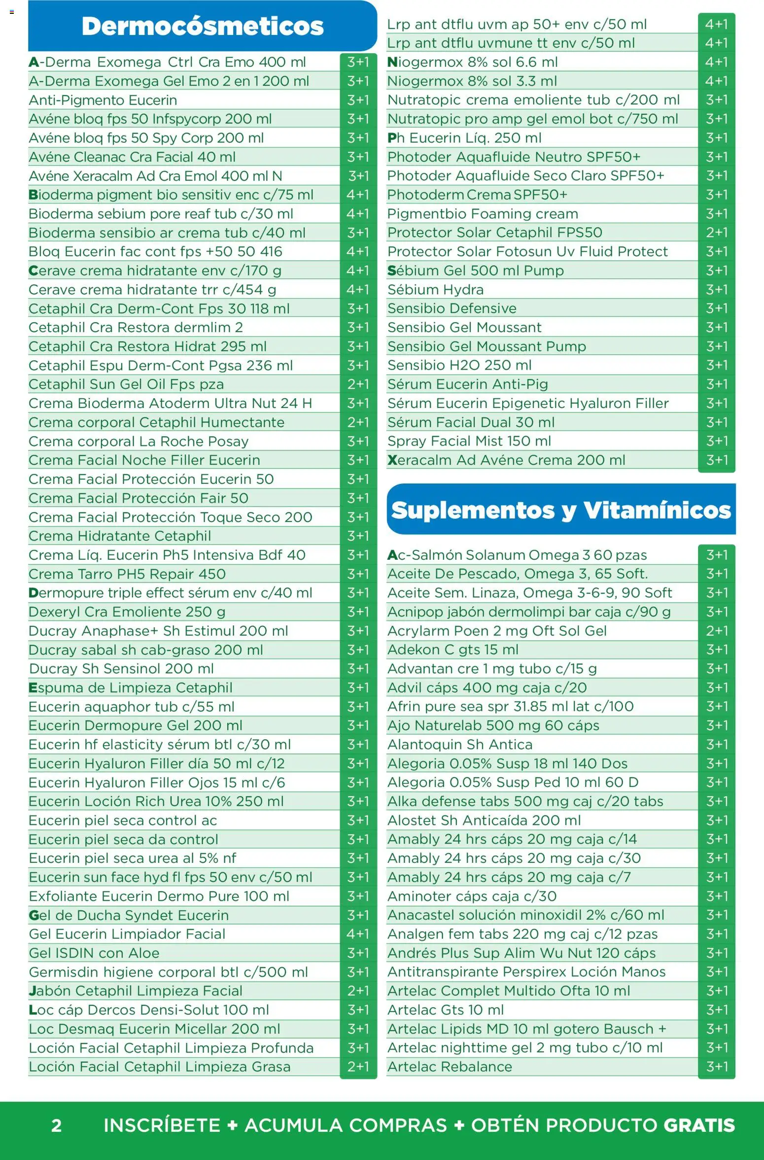Nuevas ofertas de Chedraui válidas en toda la República Mexicana desde el 01/07/2026. ¡Encuentra las mejores ofertas en Chedraui folleto Plan de farmacia! | Página: 2 | Productos: Aceite, Loción, Crema corporal, Gel de ducha