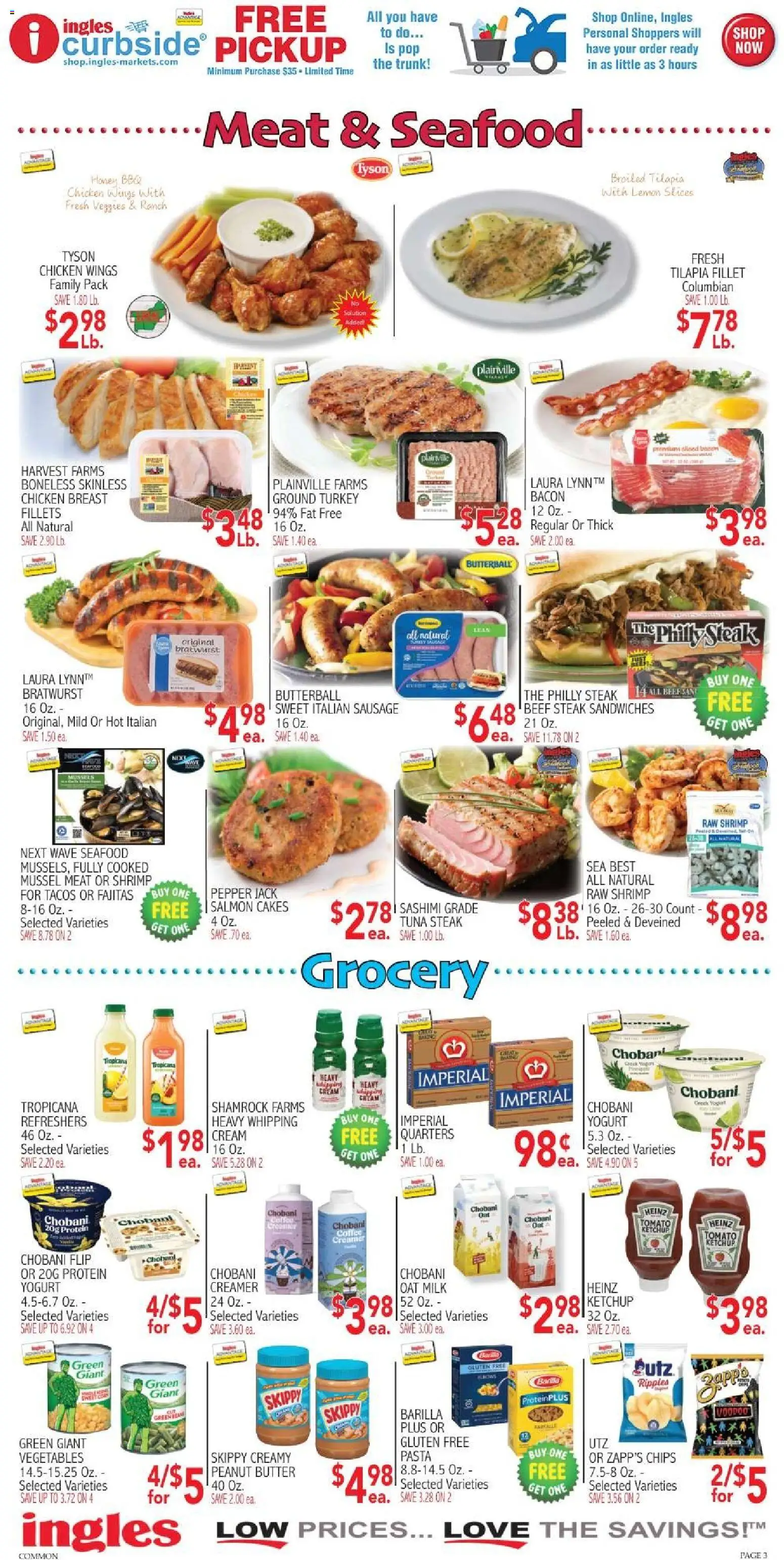 Ingles Weekly Ad - valid from 27.05.2026 | Page: 3 | Products: Chips, Cream, Pepper, Seafood