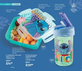 Vista previa de A. Contenedor vision tech Stitch Plástico., Contenedor vision tech Stitch Plástico con división interna, para que puedas llevar dos alimentos sin que se mezclen., nuevo folleto de la tienda, válido en México a partir del 08.05.2026 | Página: 194