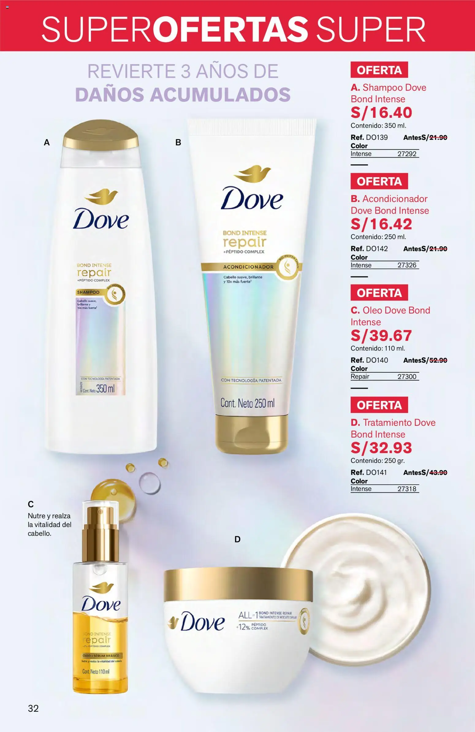 Catálogo Leonisa válido desde 27.04.2026 | Página: 32 | Productos: Shampoo, Acondicionador