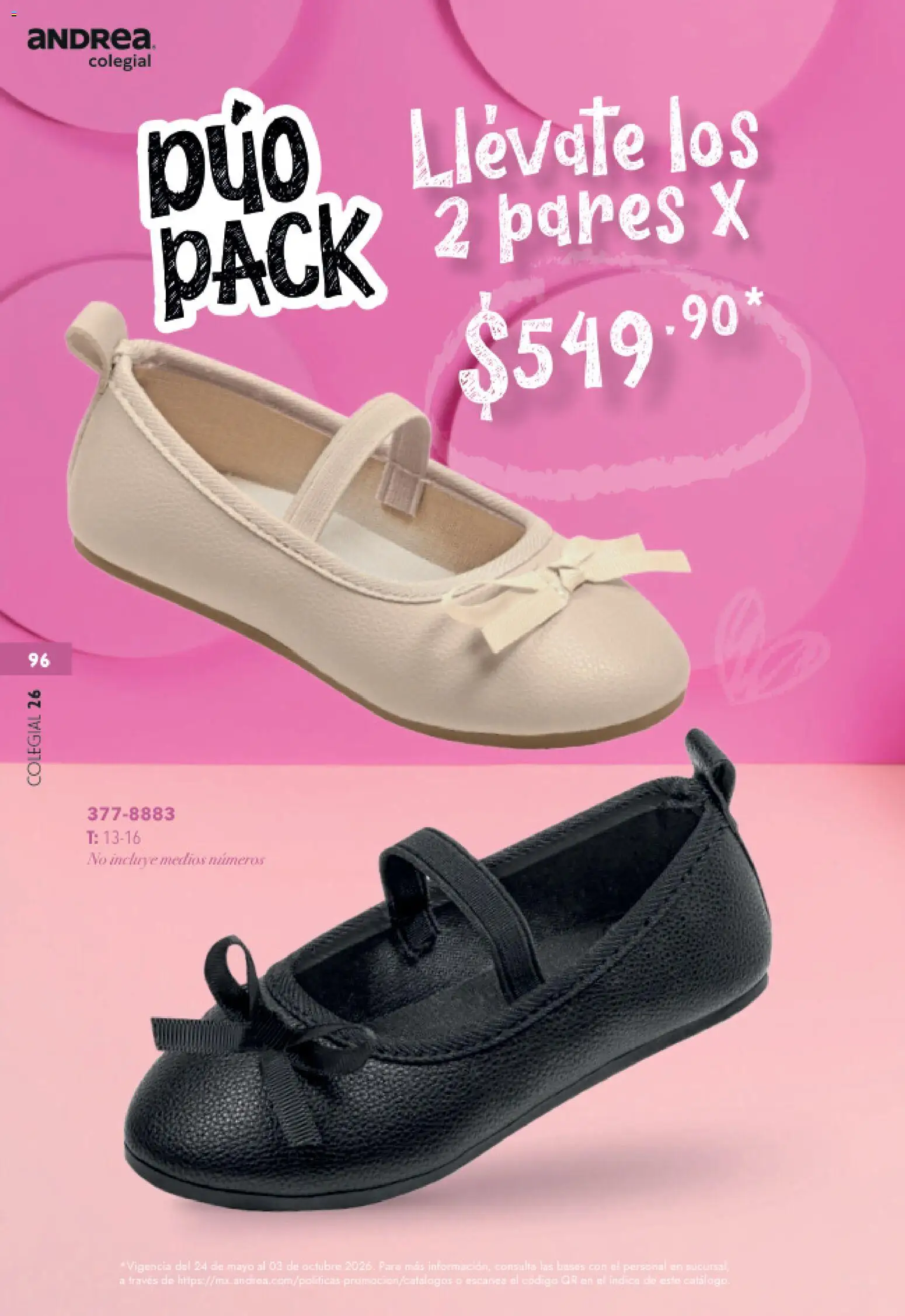 Nuevas ofertas de Andrea válidas en toda la República Mexicana desde el 23/05/2026. ¡Encuentra las mejores ofertas en Andrea catálogo Colegial! | Página: 96