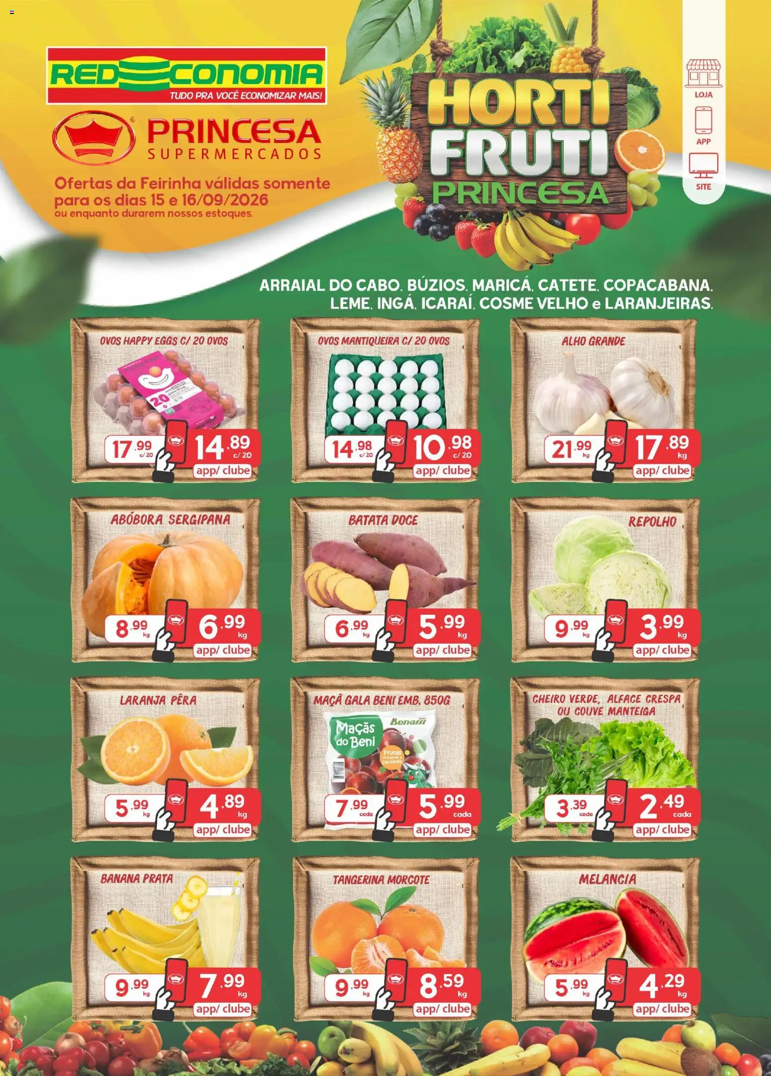 Princesa Folheto - válido de 15/09/2026 | Página: 1 | Produtos: Melancia, Pera, Abóbora, Manteiga