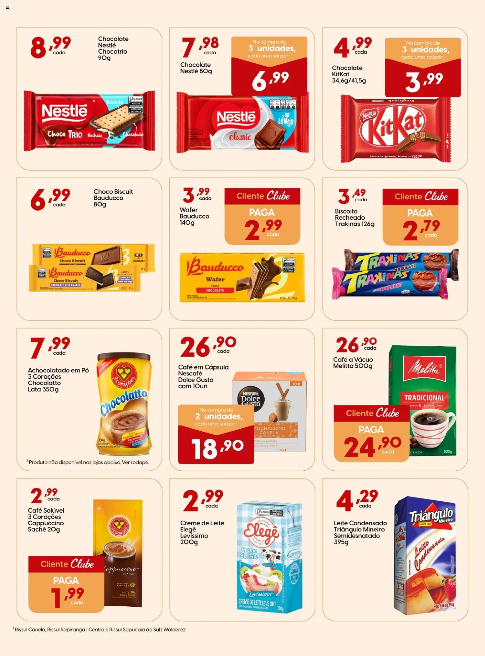 Rissul Folheto - válido de 04.06.2026 | Página: 4 | Produtos: Biscoito, Achocolatado, Chocolate, Creme