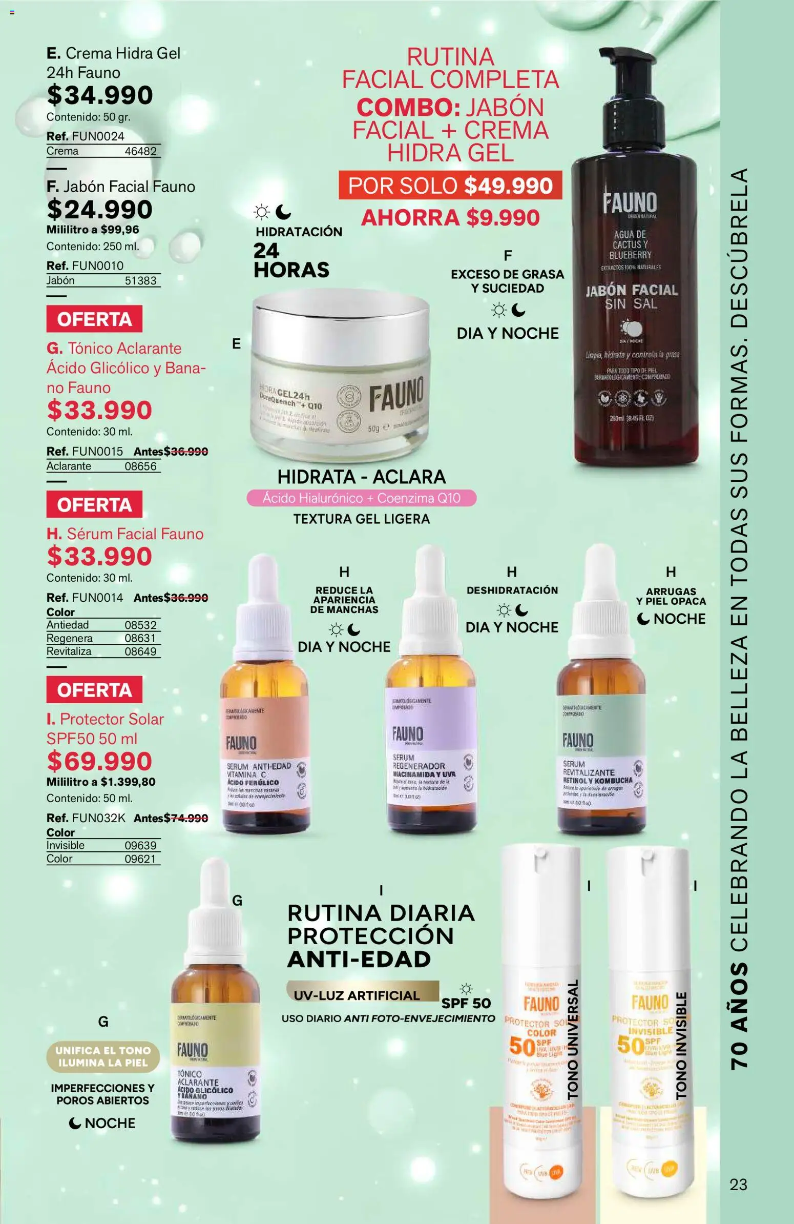 Leonisa revista - valida desde el 15/07/2026 | Página: 23 | Productos: Agua, Crema, Protector solar, Jabón