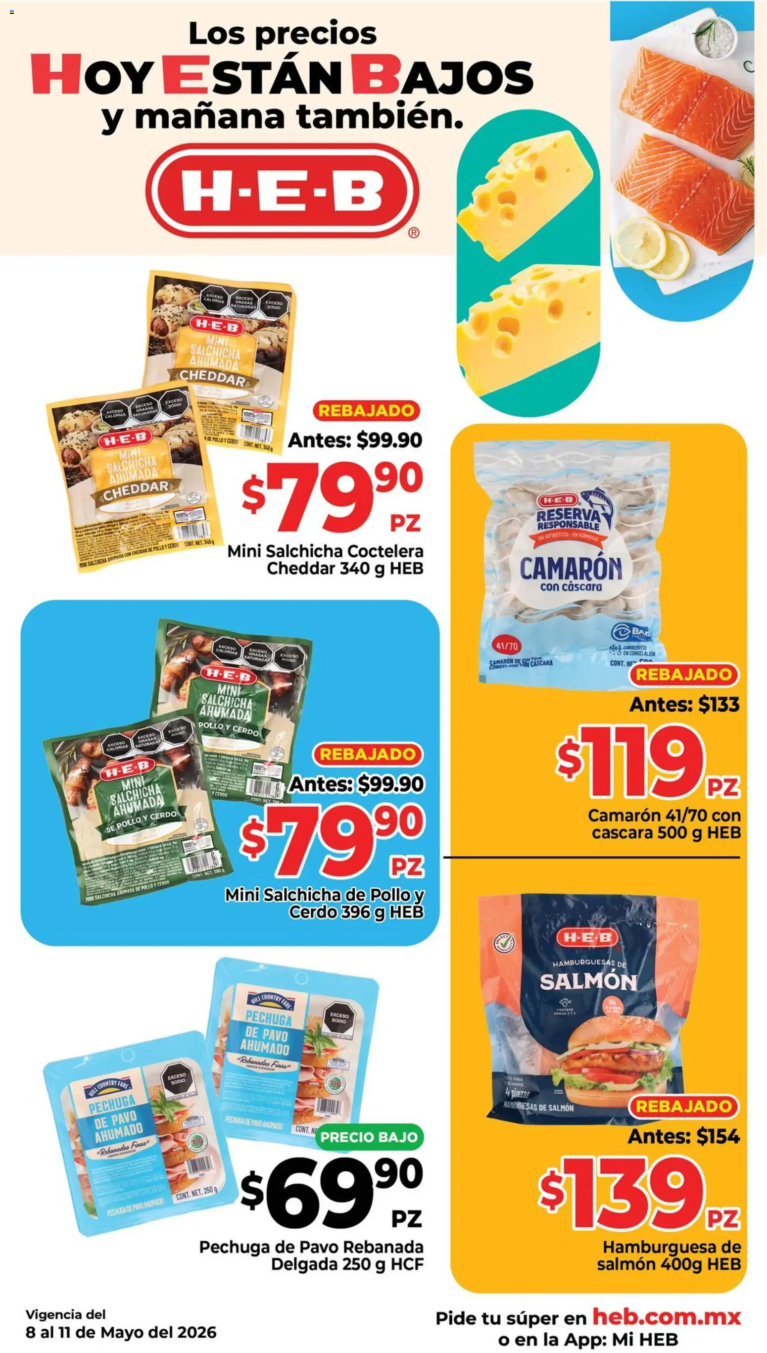 Nuevas ofertas de H-E-B válidas en toda la República Mexicana desde el 08.05.2026. ¡Encuentra las mejores ofertas en H-E-B folleto Calidad! | Página: 3 | Productos: Pollo, Salchicha, Cerdo, Pico