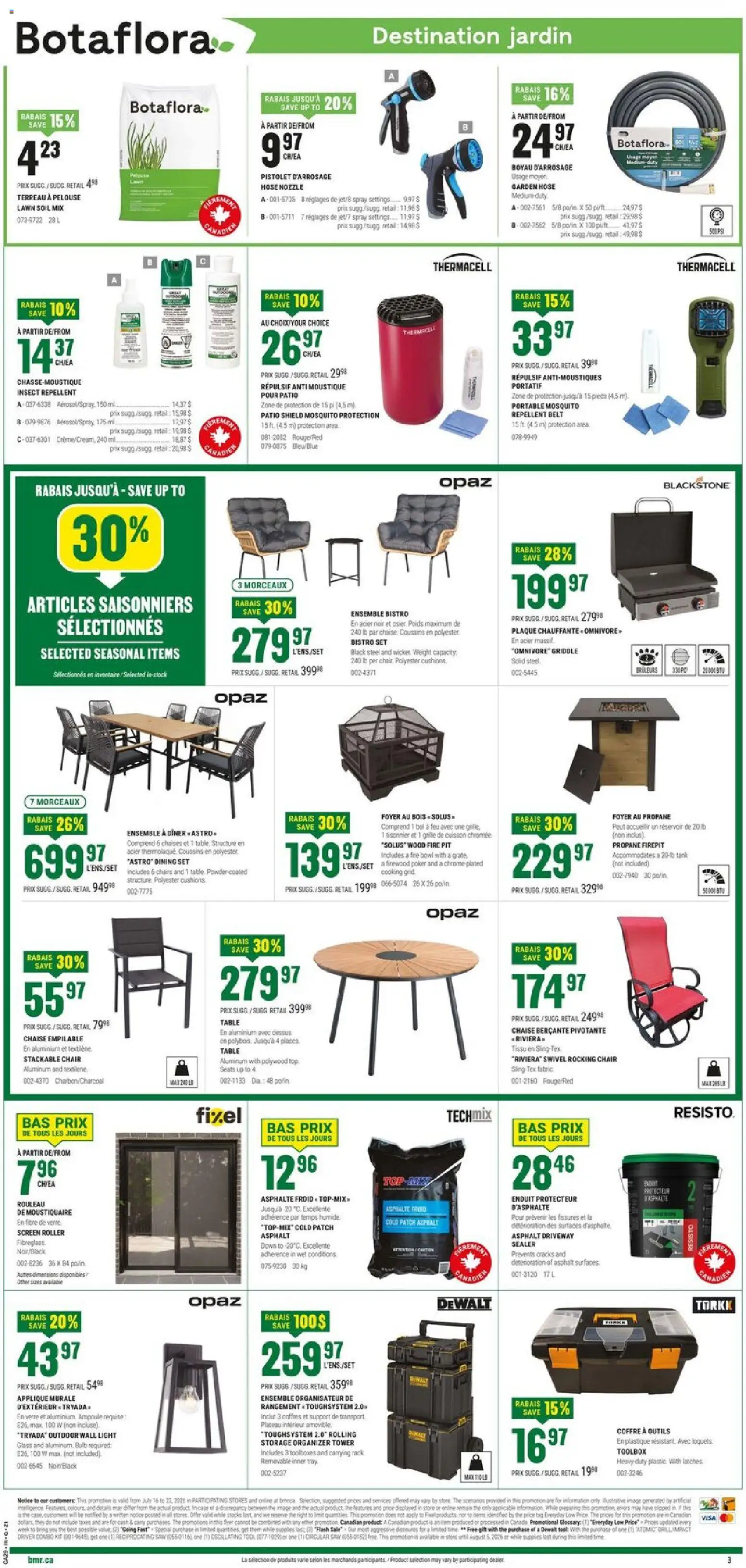 BMR flyer valid from Jul 16, 2026 | Page: 4 | Products: Belt, Case, Table, Chair