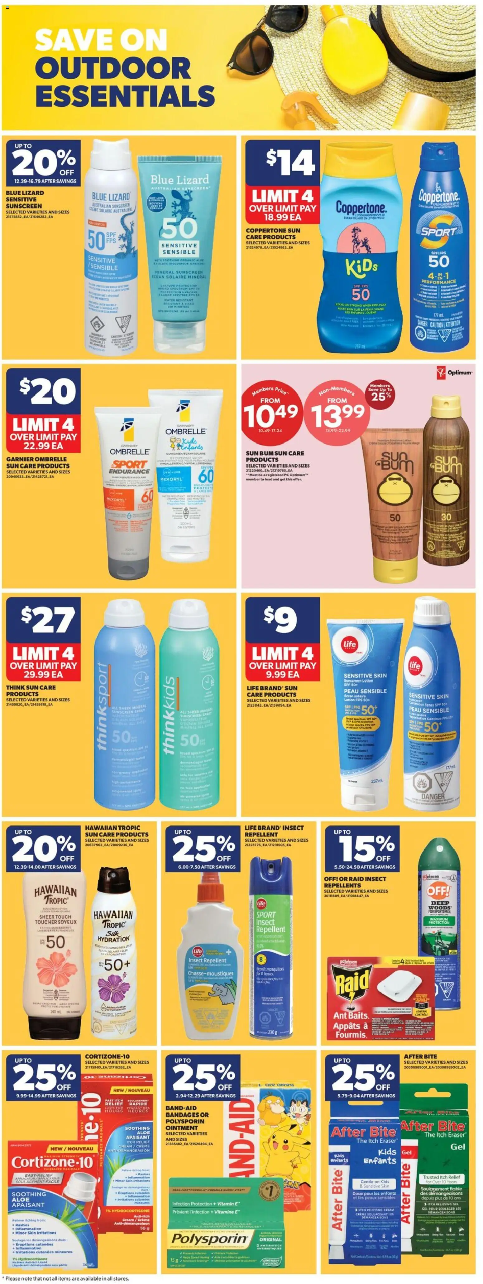 Real Canadian Superstore flyer valid from Jul 23, 2026 | Page: 29 | Products: Cream, PC, Sunscreen