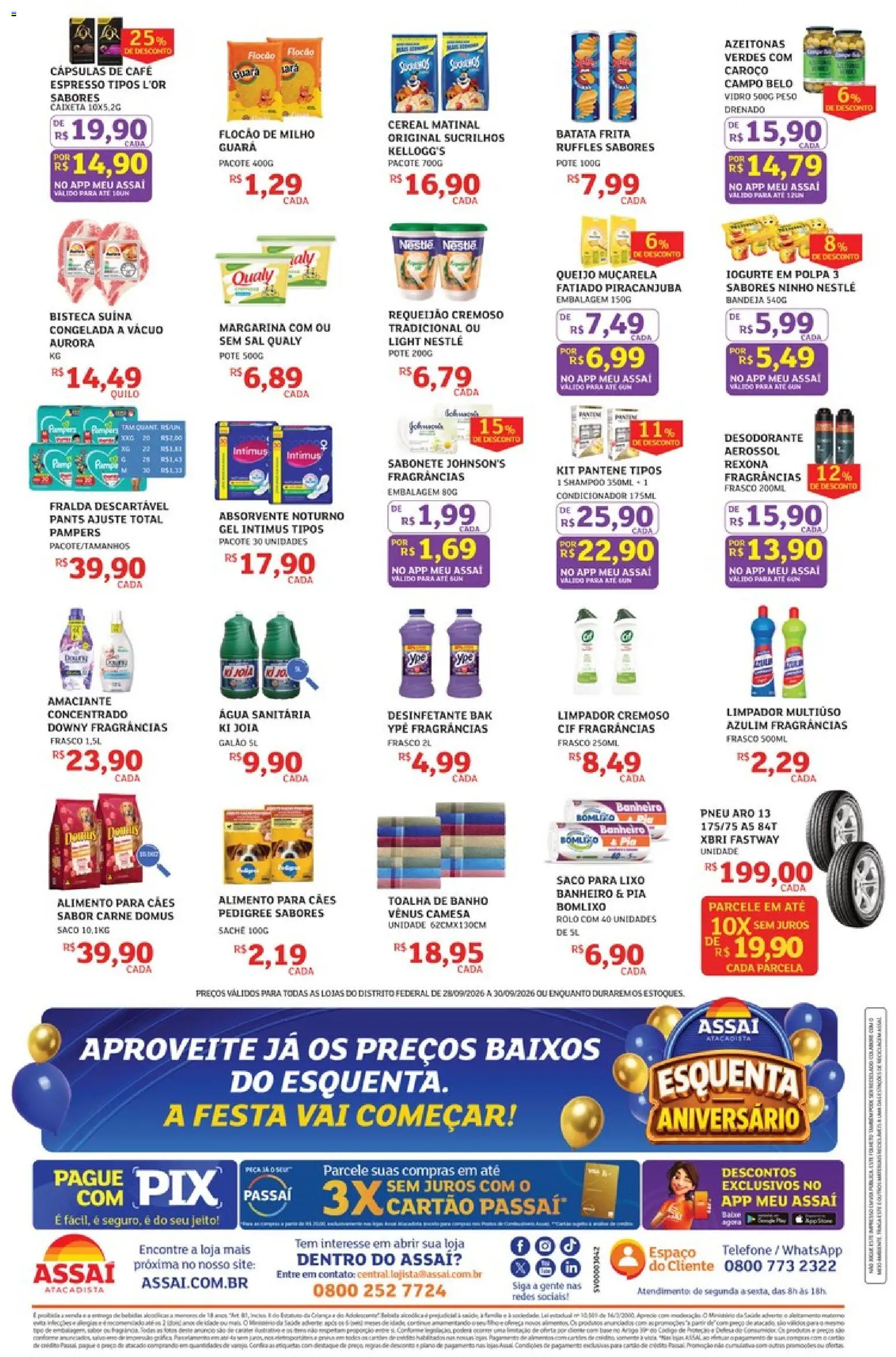 Assaí Atacadista Folheto - válido de 28/09/2026 | Página: 2 | Produtos: Condicionador, Batata, Requeijão, Desinfetante