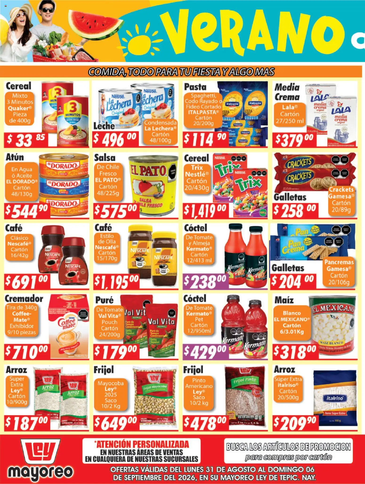 Nuevas ofertas de Casa Ley válidas en toda la República Mexicana desde el 31/08/2026. ¡Encuentra las mejores ofertas en Casa Ley folleto Tepic! | Página: 5 | Productos: Leche condensada, Crema, Leche, Galletas