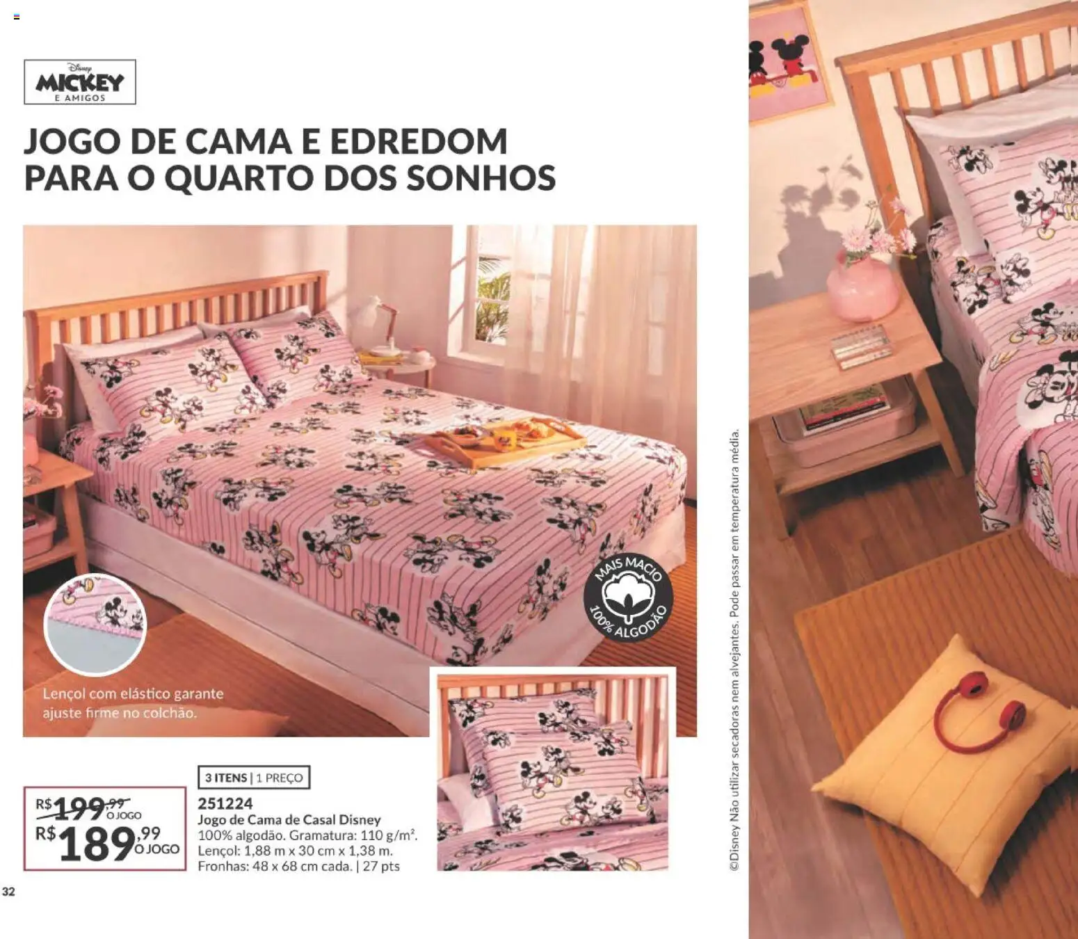 Avon Folheto - válido de 21/09/2026 | Página: 32 | Produtos: Jogo de cama, Edredom, Cama, Lençol