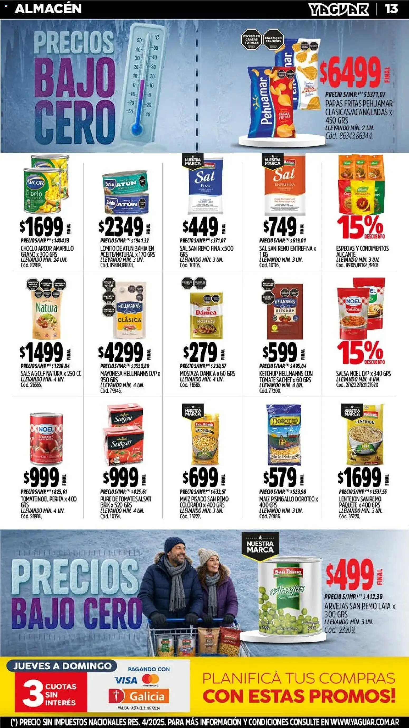 Yaguar - Oferta Semanal Neuquen │ válido desde el 27/07/2026 | Página: 15 | Productos: Ketchup, Mostaza, Arvejas, Papas fritas