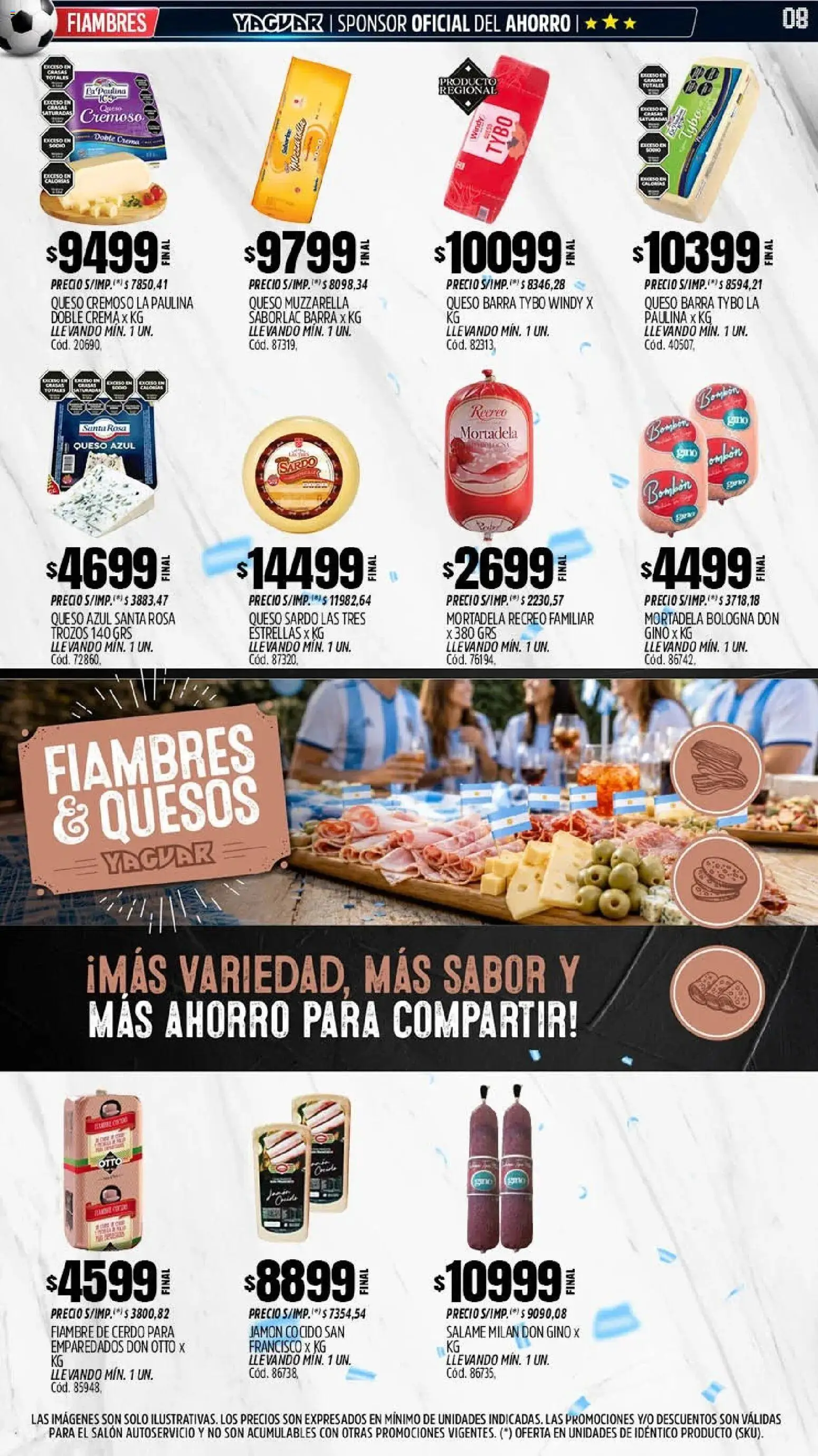Yaguar - Oferta Semanal Córdoba │ válido desde el 15.06.2026 | Página: 7 | Productos: Jamón cocido, Mortadela, Queso, Crema