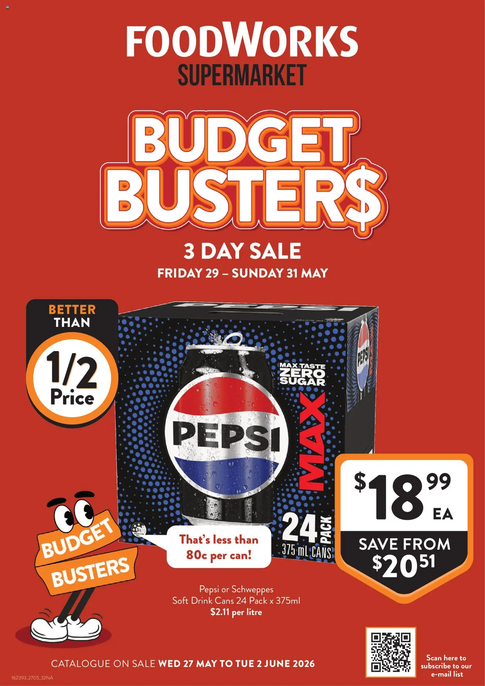 Foodworks catalogue - valid from 25.05.2026 | Page: 1 | Products: Pepsi, Sugar