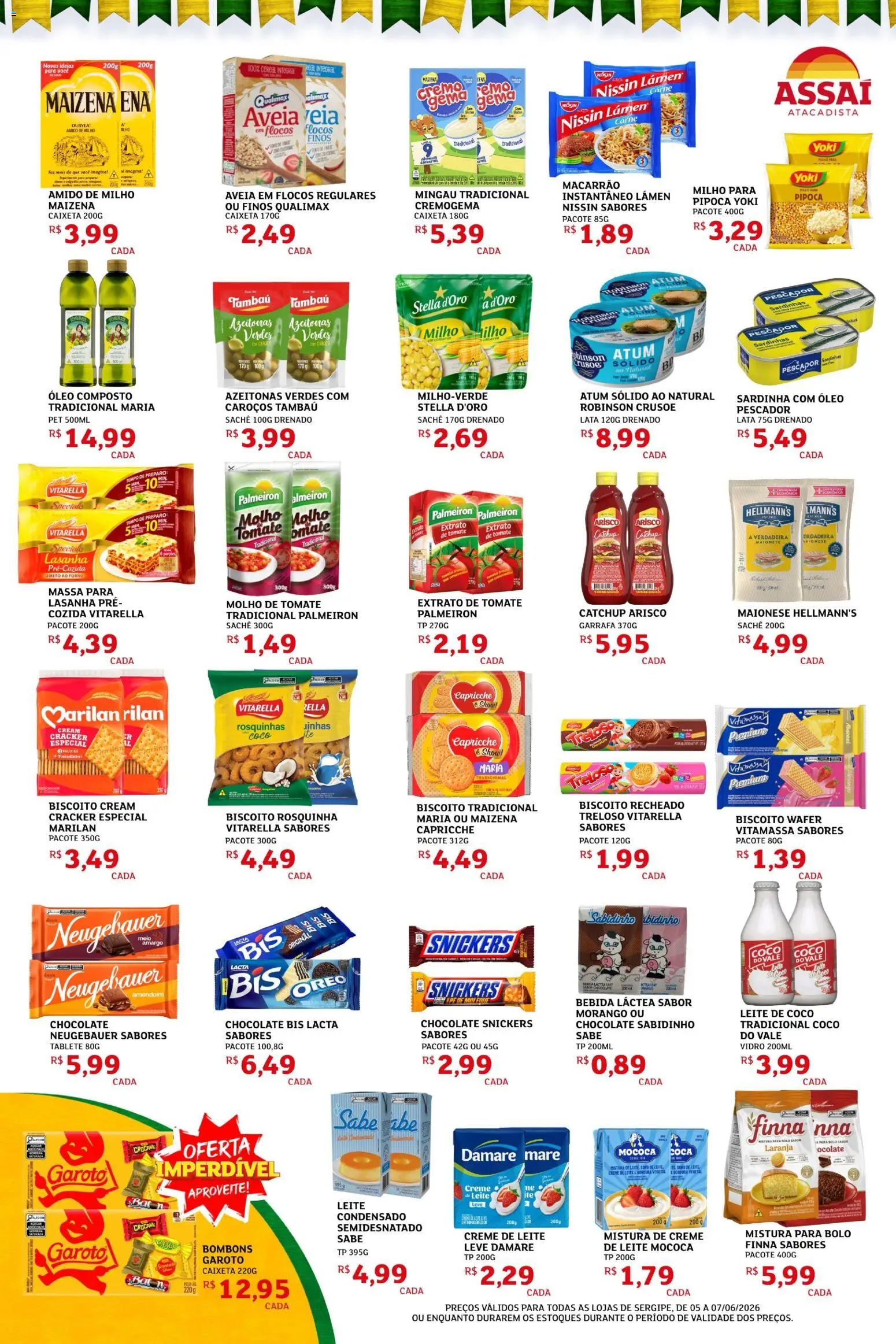 Assaí Atacadista Folheto - válido de 04.06.2026 | Página: 2 | Produtos: Amido de milho, Vitamassa, Macarrão, Maionese