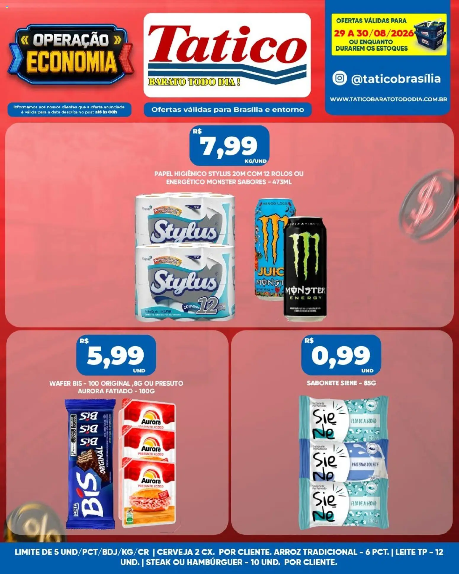 Tatico Folheto - válido de 31/08/2026 | Página: 22 | Produtos: Steak, Presunto, Arroz, Sabonete