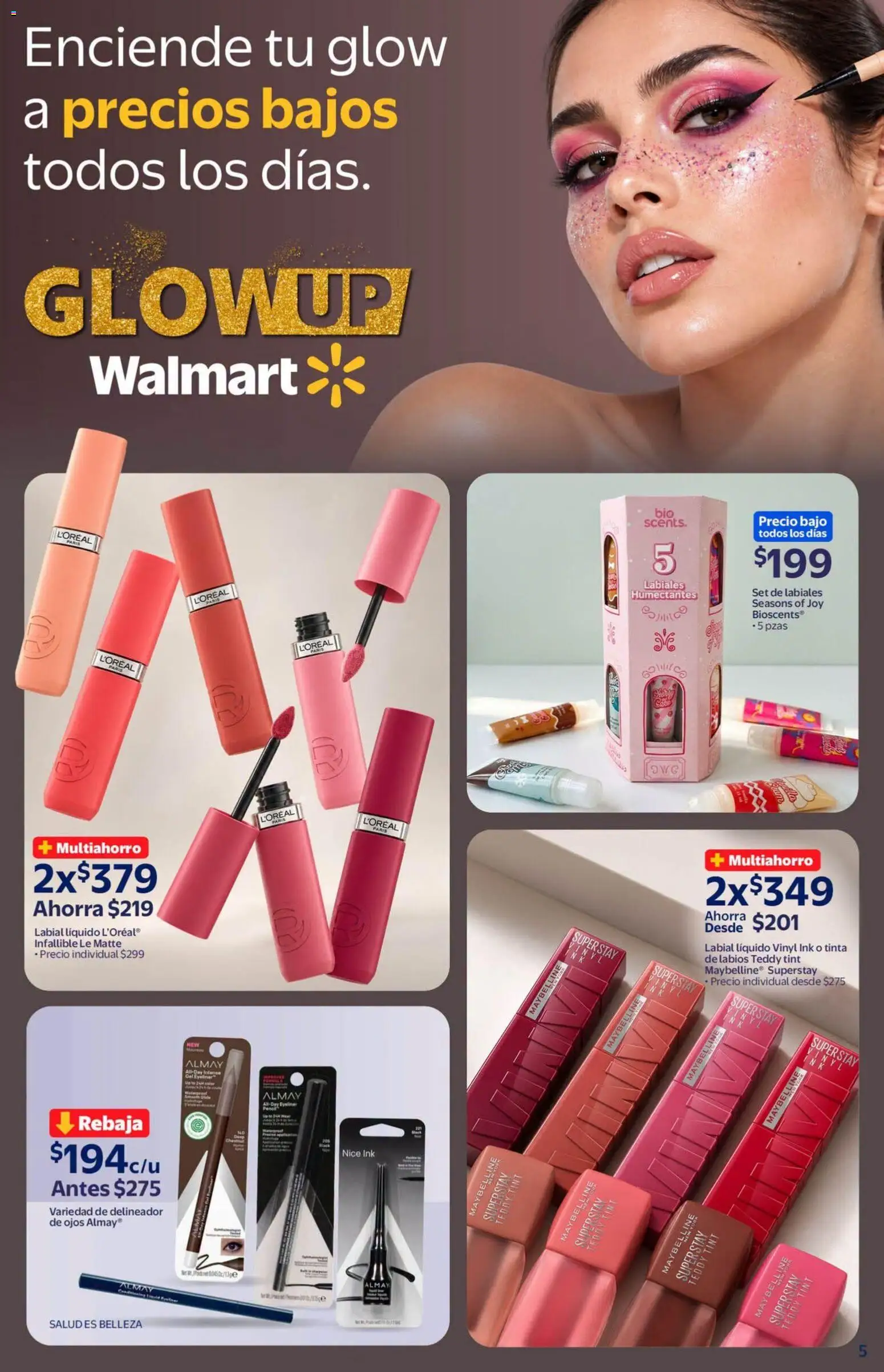 Nuevas ofertas de Walmart válidas en toda la República Mexicana desde el 18/09/2026. ¡Encuentra las mejores ofertas en Walmart folleto Tu rutina K-Beauty a precios bajos.! | Página: 5 | Productos: Delineador