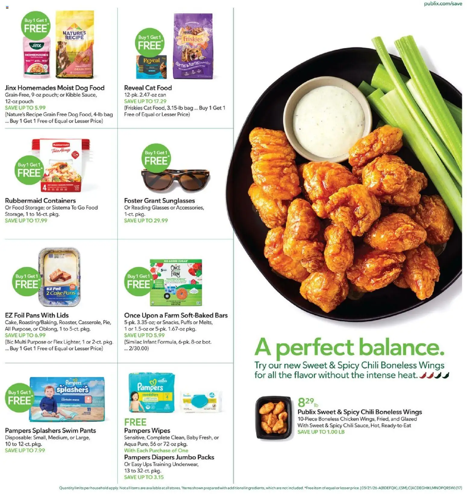 Publix Weekly Ad - valid from 20.05.2026 | Page: 17 | Products: Cat Food, Sugar, Glasses, UPS