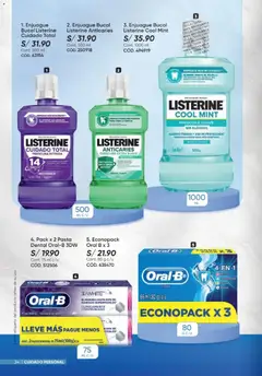 Vista previa de folleto Azzorti plus catálogo  - Campaña 15 de la Azzorti válido desde 20/09/2026 | Página: 34 | Productos: Enjuague bucal, Pasta, Pastas, Listerine