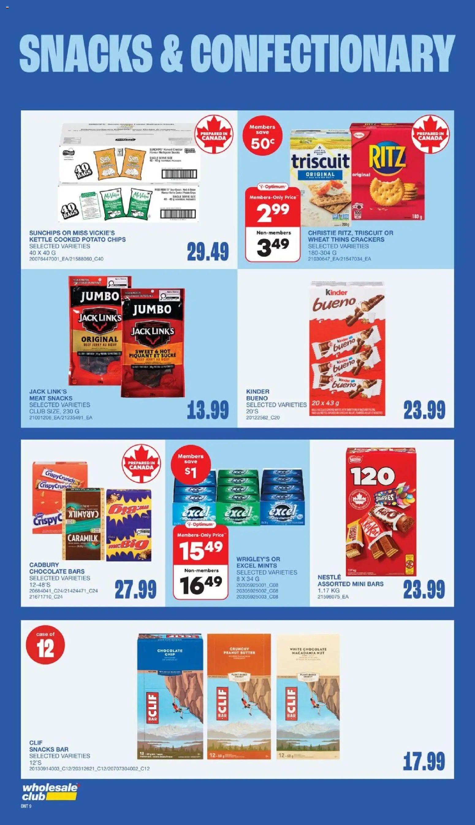 Wholesale Club flyer valid from Oct 1, 2026 | Page: 17 | Products: Chips, White chocolate, Snacks, Chocolate