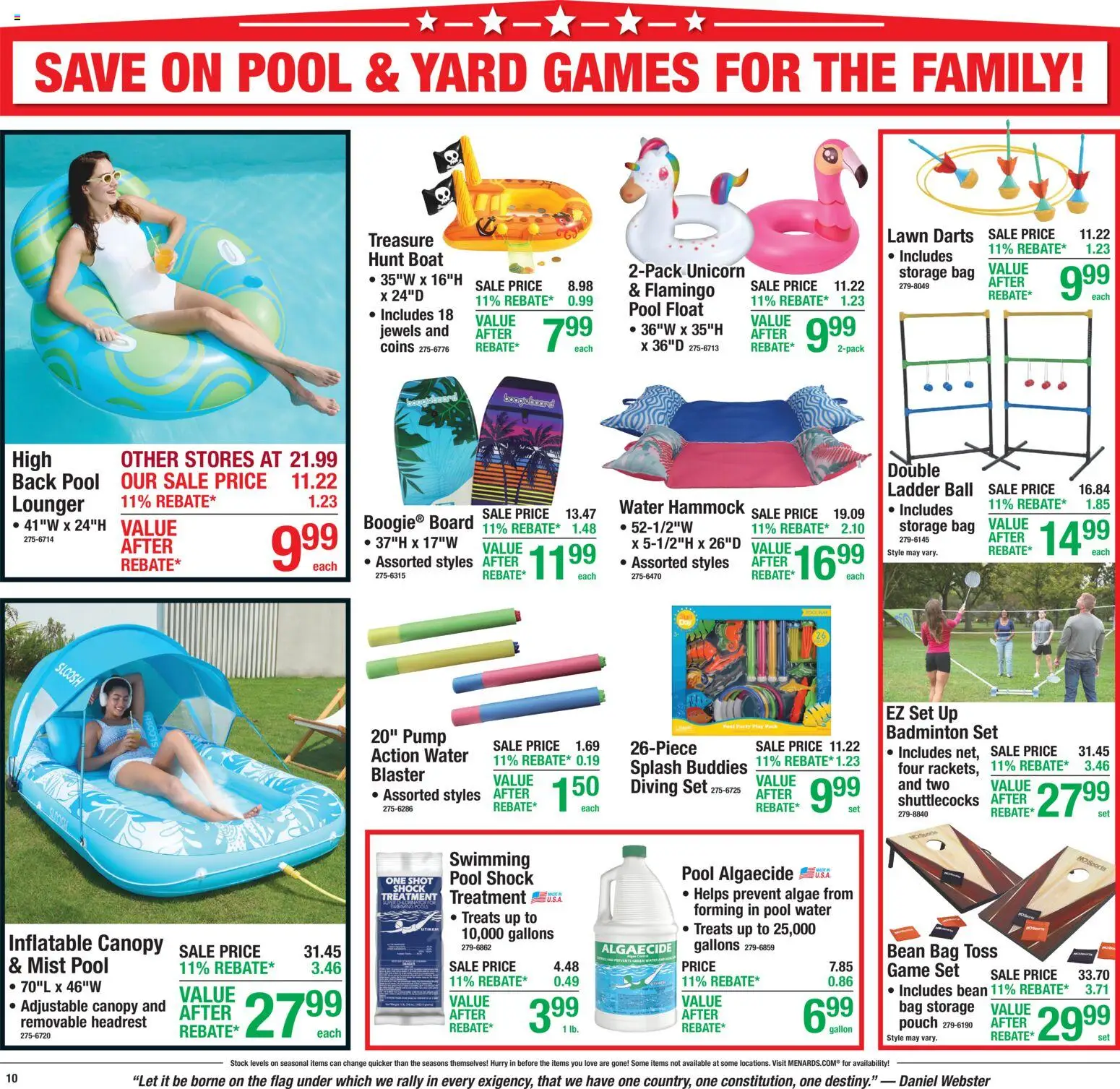 Menards Weekly Ad - valid from 06/25/2026 | Page: 16 | Products: Ladder, Pump, Shock, Game