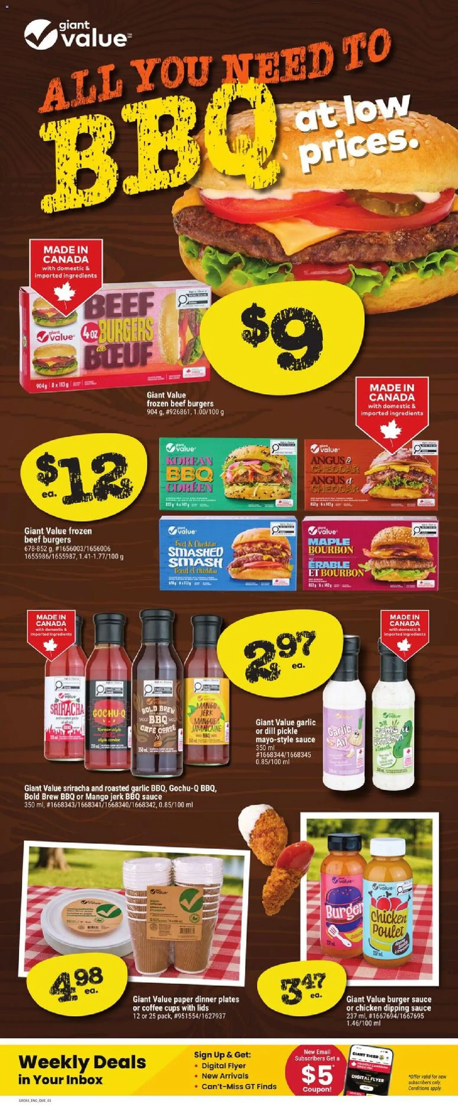 Giant Tiger flyer valid from 27.05.2026 | Page: 3 | Products: Beef, Bourbon, Coffee, Chicken