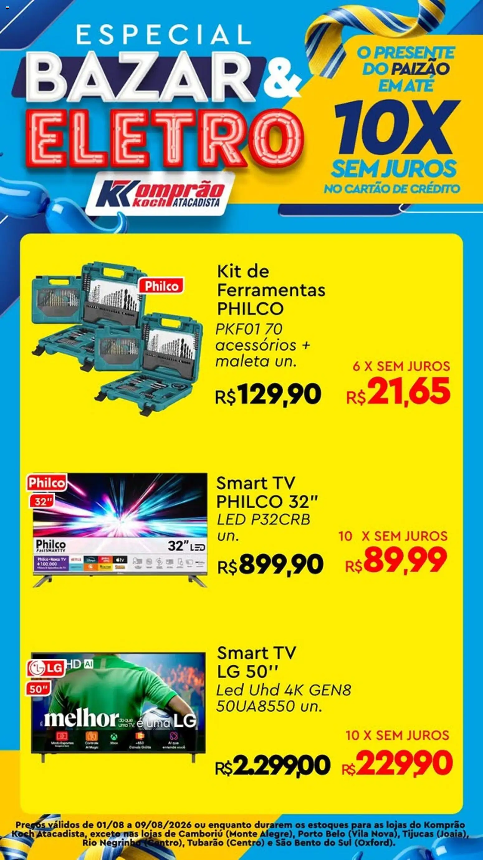 Komprao Atacadista Folheto - válido de 01/08/2026 | Página: 3 | Produtos: Ferramentas, smart TV, Tv