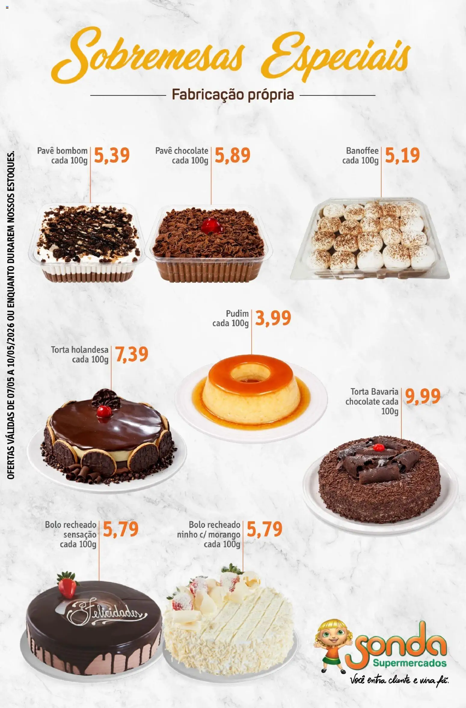 Sonda Folheto - válido de 07.05.2026 | Página: 3 | Produtos: Chocolate, Bolo, Bombom