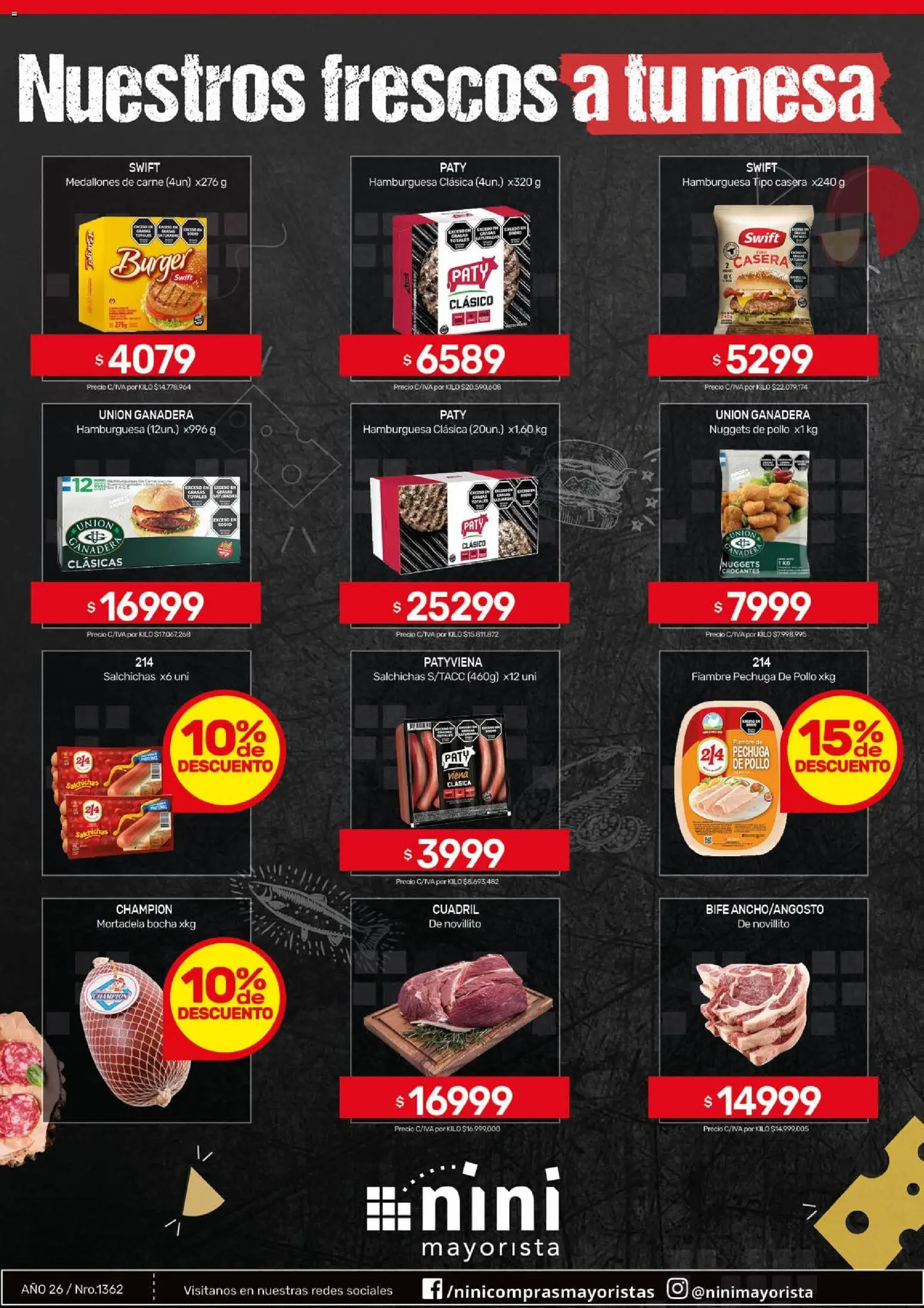 NINI Mayorista ofertas │ válido desde el 01.06.2026 | Página: 34 | Productos: Mesa, Pollo, Mortadela