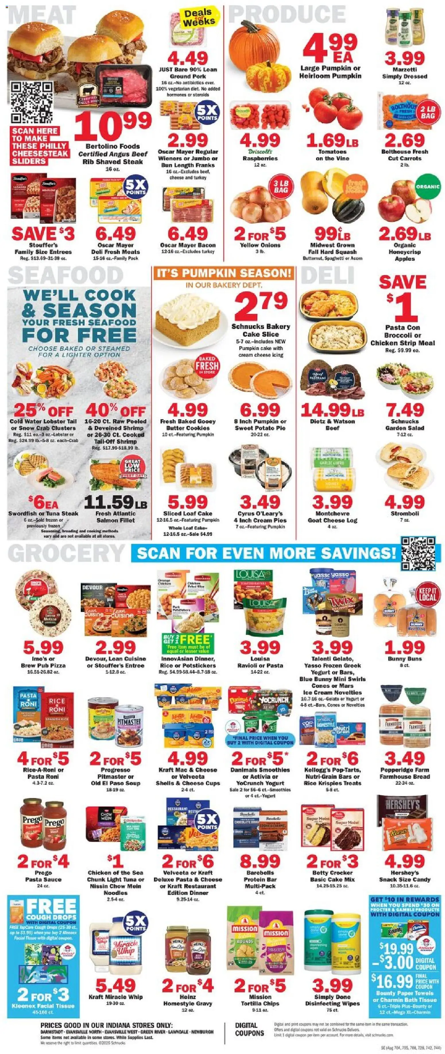 Schnucks Weekly Ad - valid from 09/30/2026 | Page: 4 | Products: Candy, Bread, Cream, Seafood