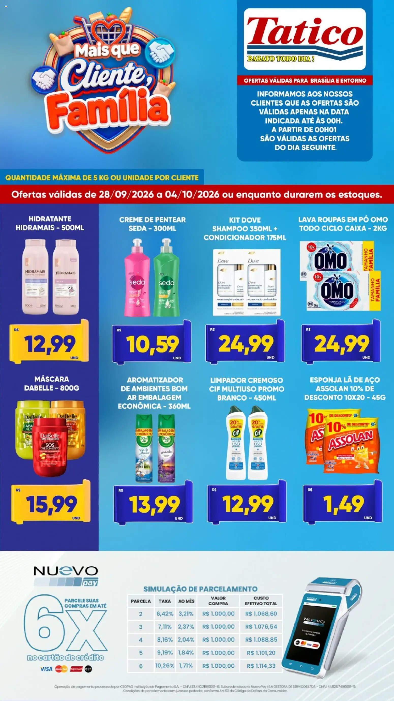 Tatico Folheto - válido de 28/09/2026 | Página: 7 | Produtos: Shampoo, Esponja, Condicionador, Caixa